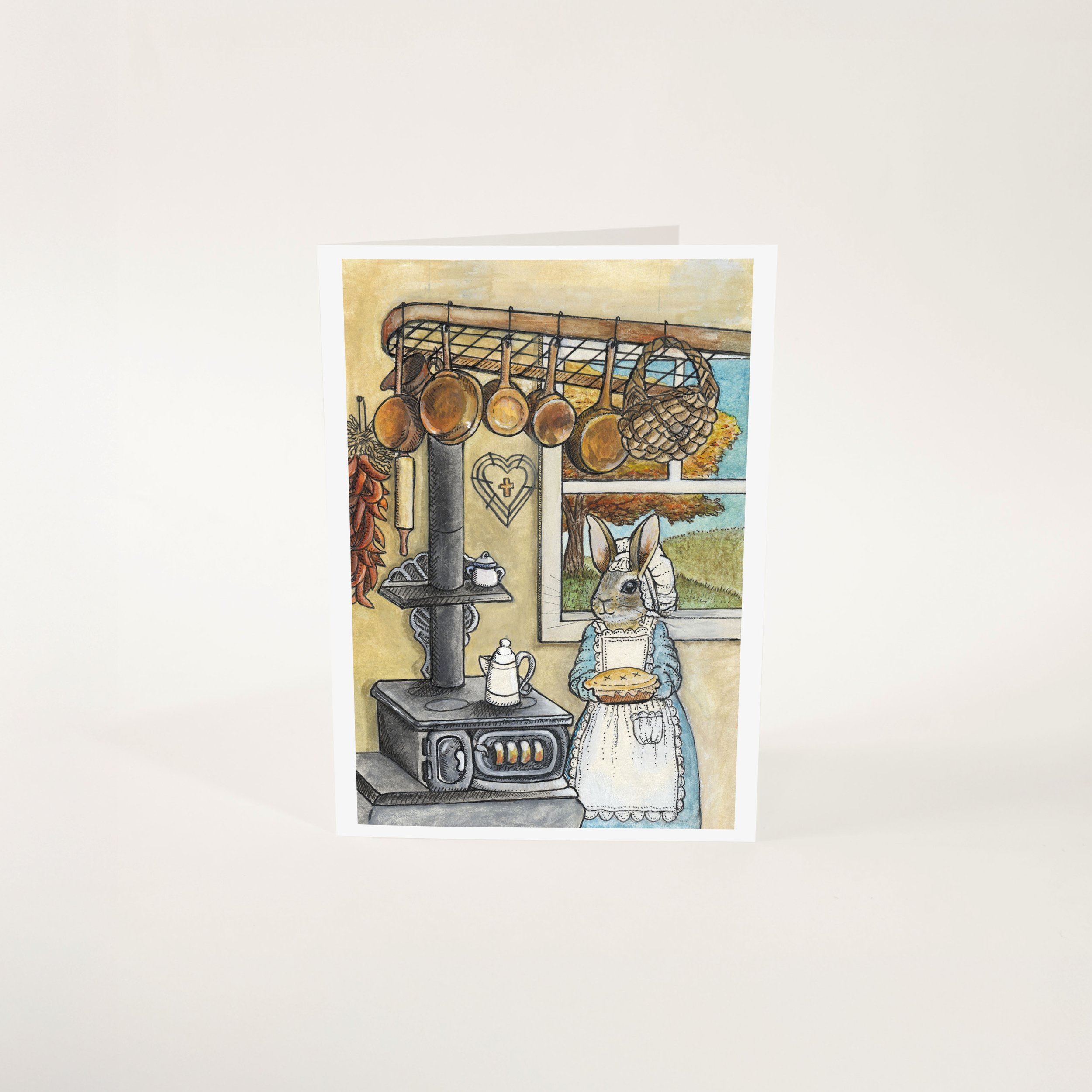 Bunny Pie 5x7 Greeting Card