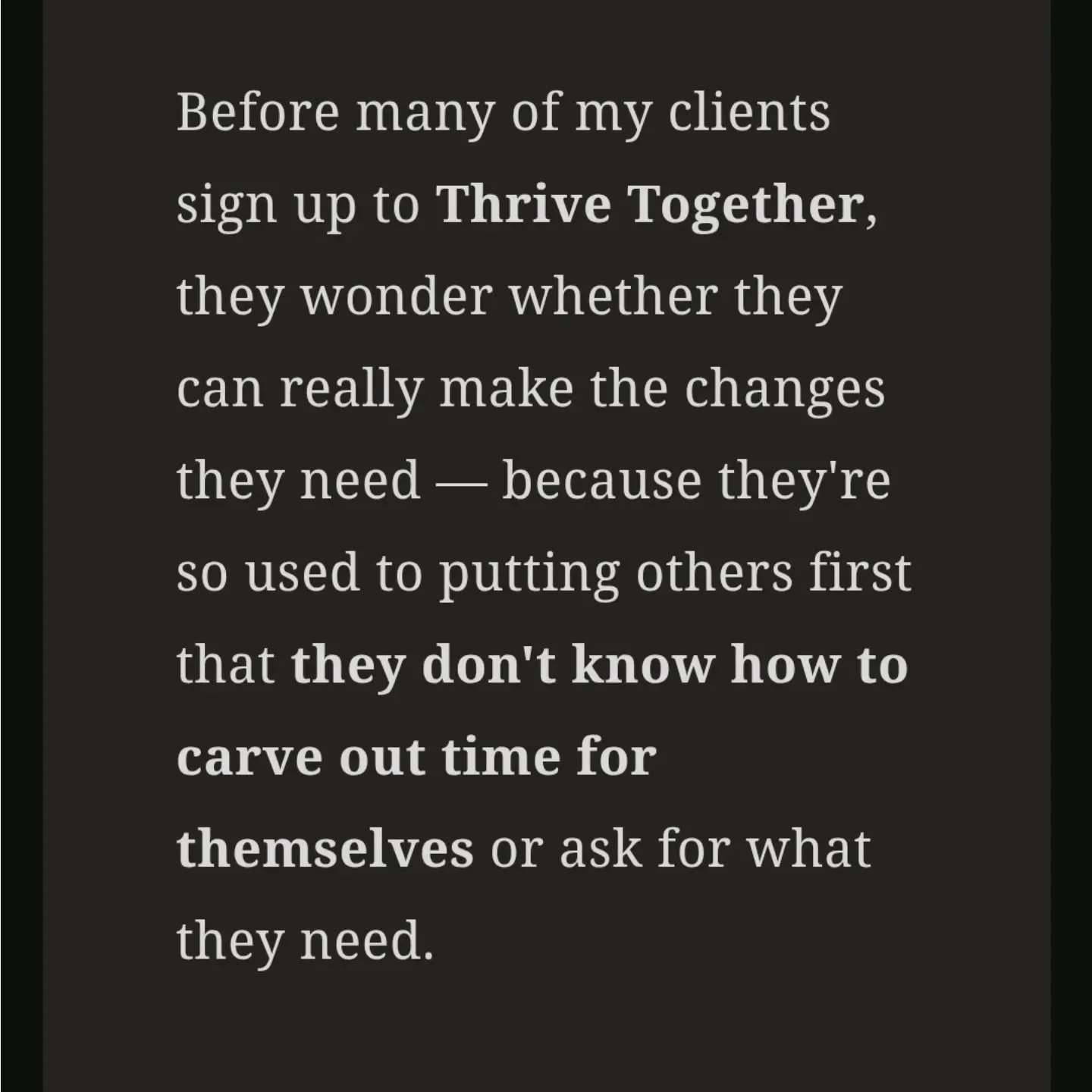 You know you need boundaries&hellip;
But saying what you need feels impossible &mdash; especially when everyone else seems just as stretched.

You don&rsquo;t want to let people down.
You don&rsquo;t want to start an argument.
You just want to feel s