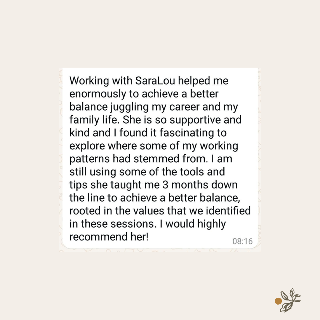 Client testimonials including "I would totally recommend her unique coaching skills to anyone"