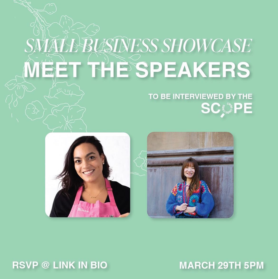 Looking for some inspiration on how to stand out in your industry? 💭 

Join us for the Small Business Showcase where we&rsquo;ll be shining a spotlight on two incredible entrepreneurs making waves in their respective fields!

Meet Bilena Settepani, 