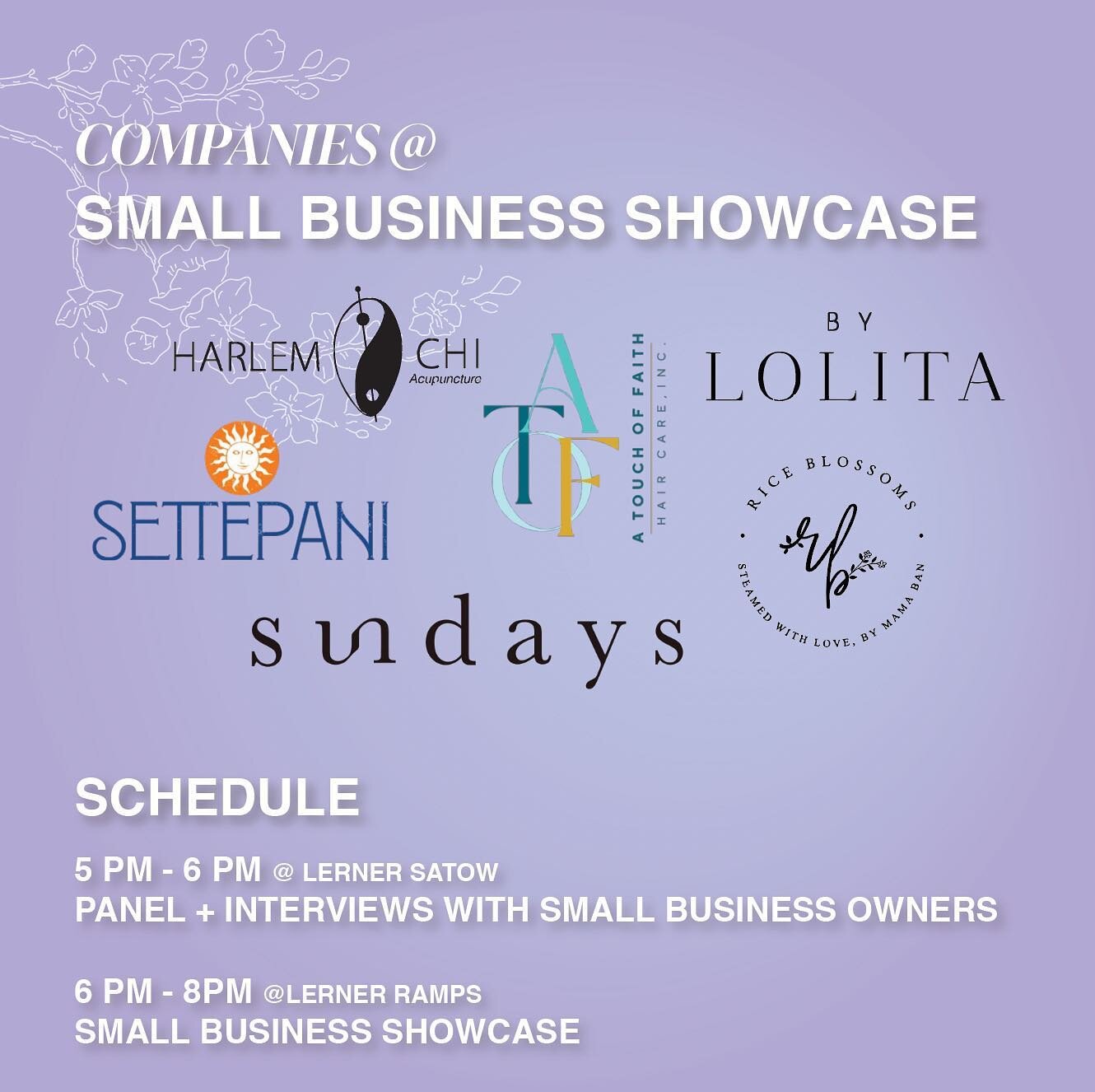 The Small Business Showcase is happening TOMORROW!! We are so excited to see everyone there- reserve your spot at the link in our bio today 🪷💫