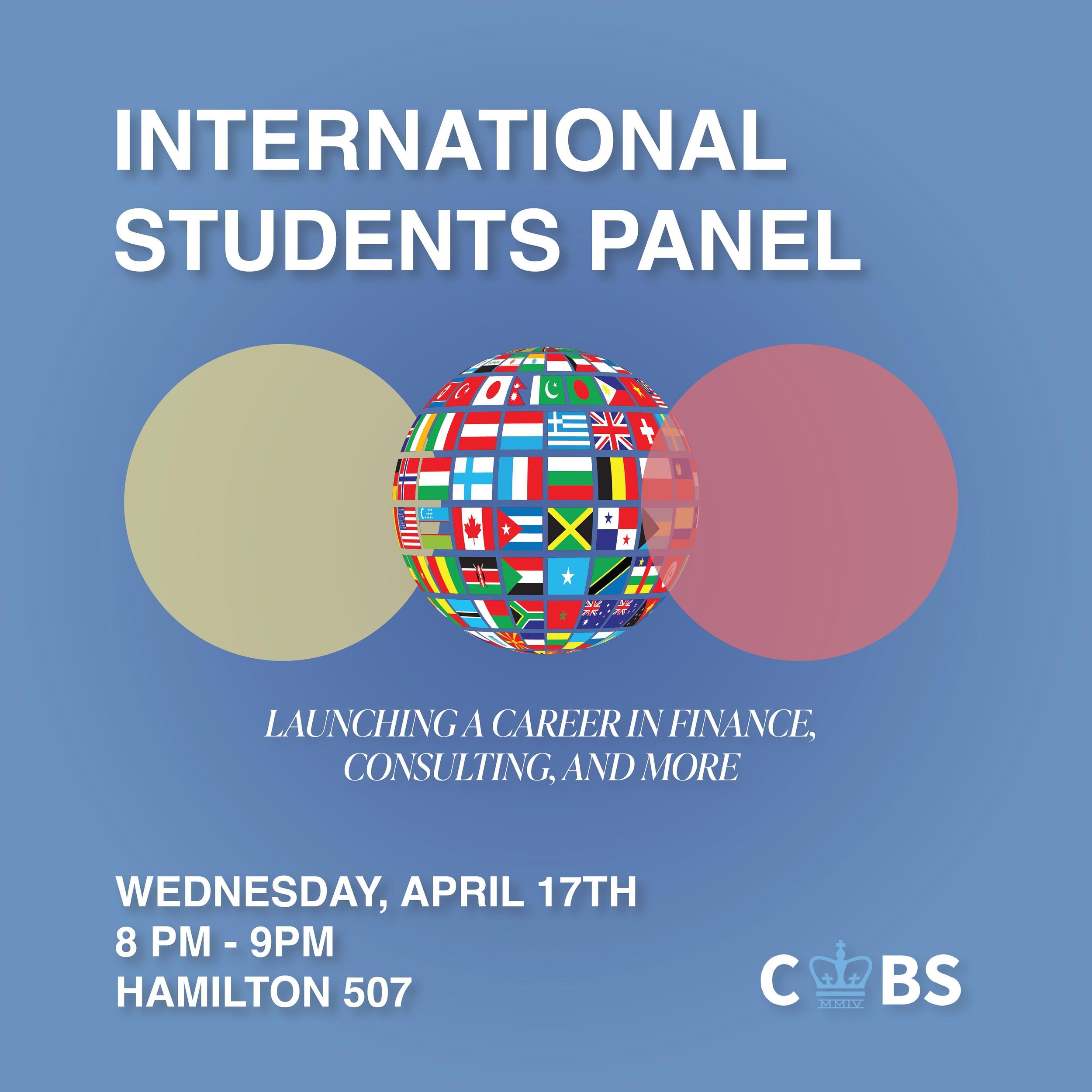Hi CWBS! Join us this upcoming Wednesday to hear from international students on their experiences with recruitment in finance, consulting, and more. Whether it is sponsorships or navigating interviews as an international student, this panel will answ