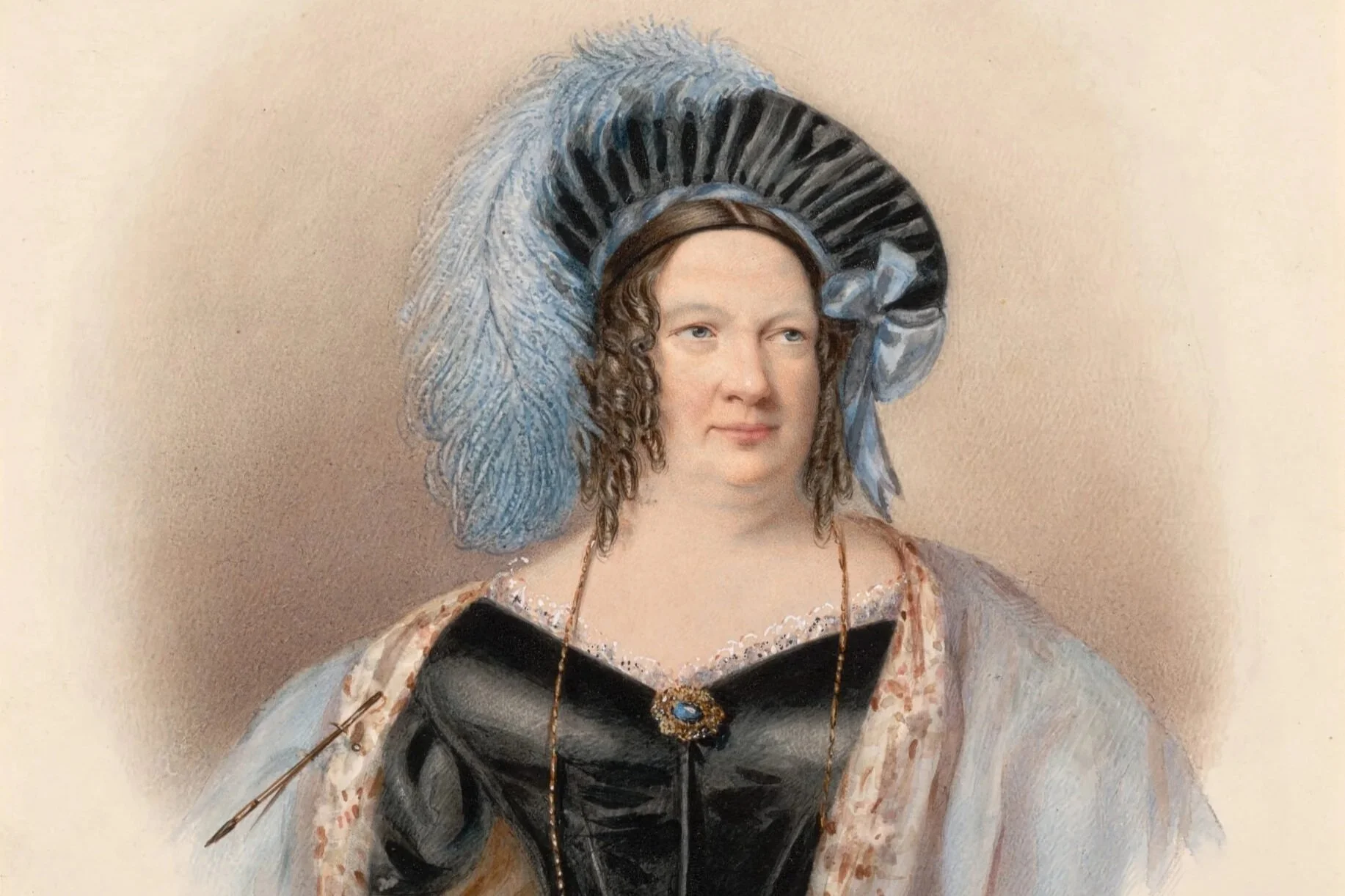 Sarah Biffin (British, 1784-1850), Self-portrait</span>