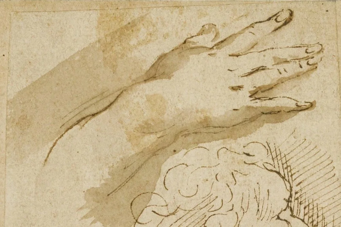 Jacopo Palma il Giovane (Jacopo Negretti) (1548–1628), Hand, head and figure studies</span>