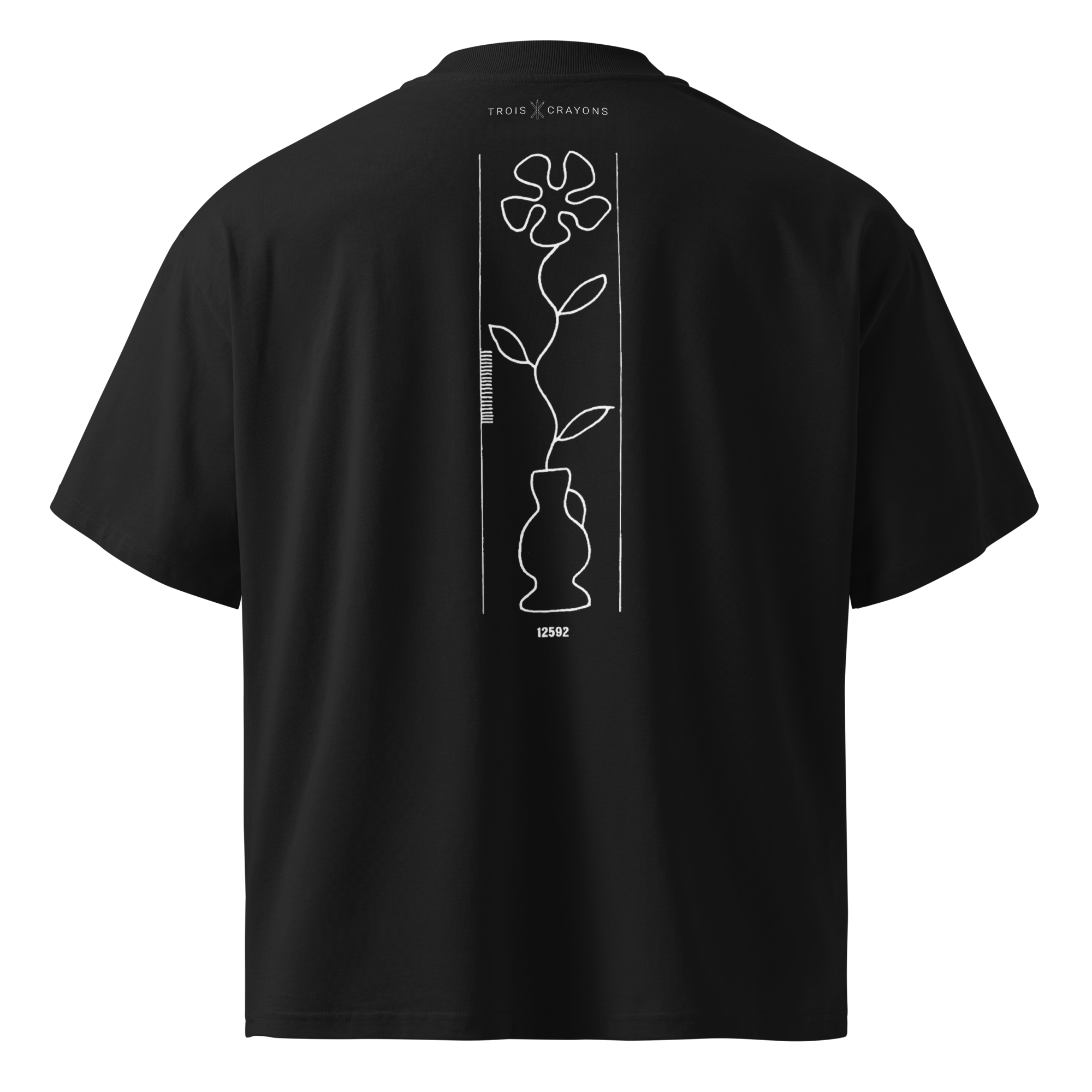 Limited Edition Briquet Flower Oversized T-Shirt (Black)