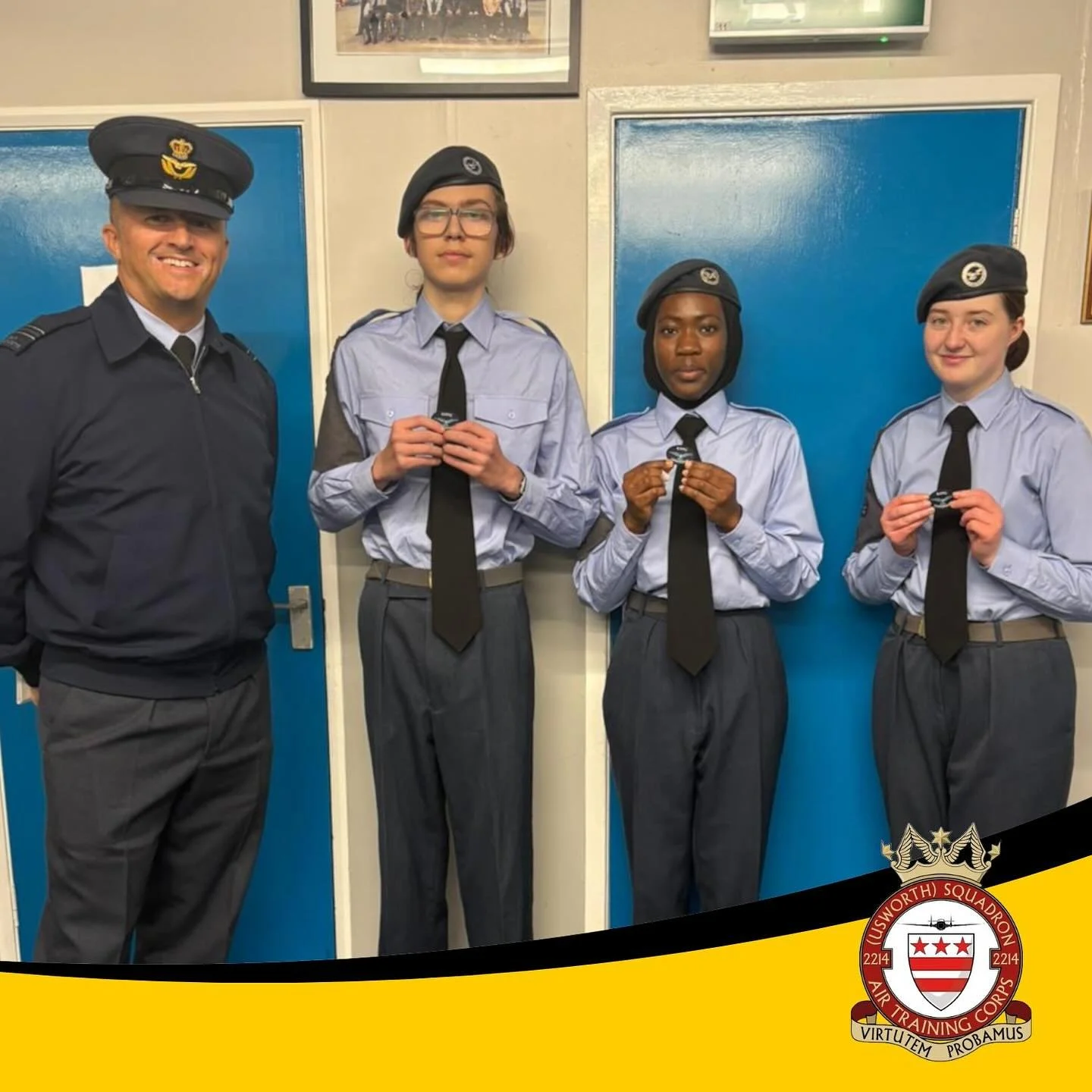 Last week Cadets Bainbridge, Inawo and Lee took the first step on the leadership ladder and earned their blue leadership award - well done all!