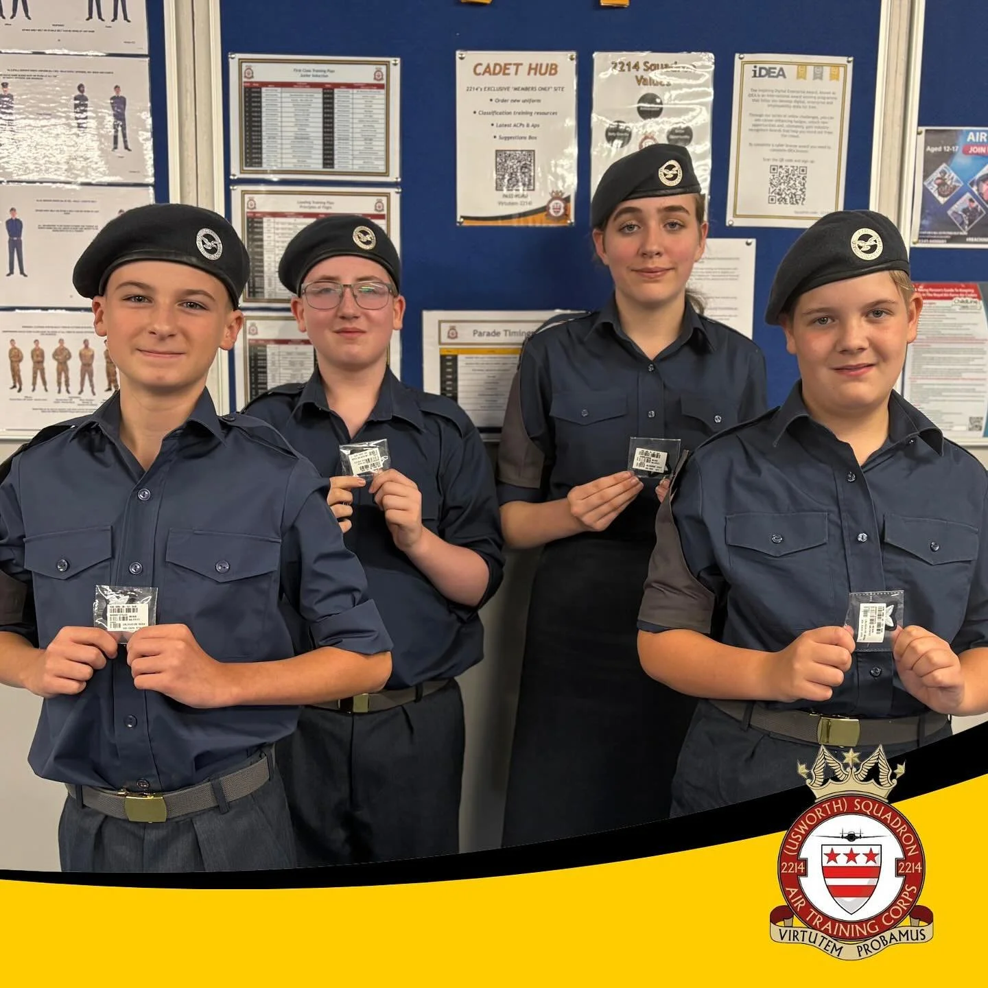 In recent weeks, some of our cadets were presented with their new classification badges, having successfully completed three online exams in three subjects!
FIRST CLASS
Cadet Atkinson
Cadet Fenwick P
Cadet Graham
Cadet Haddock
Cadet Hall Turnbull
C