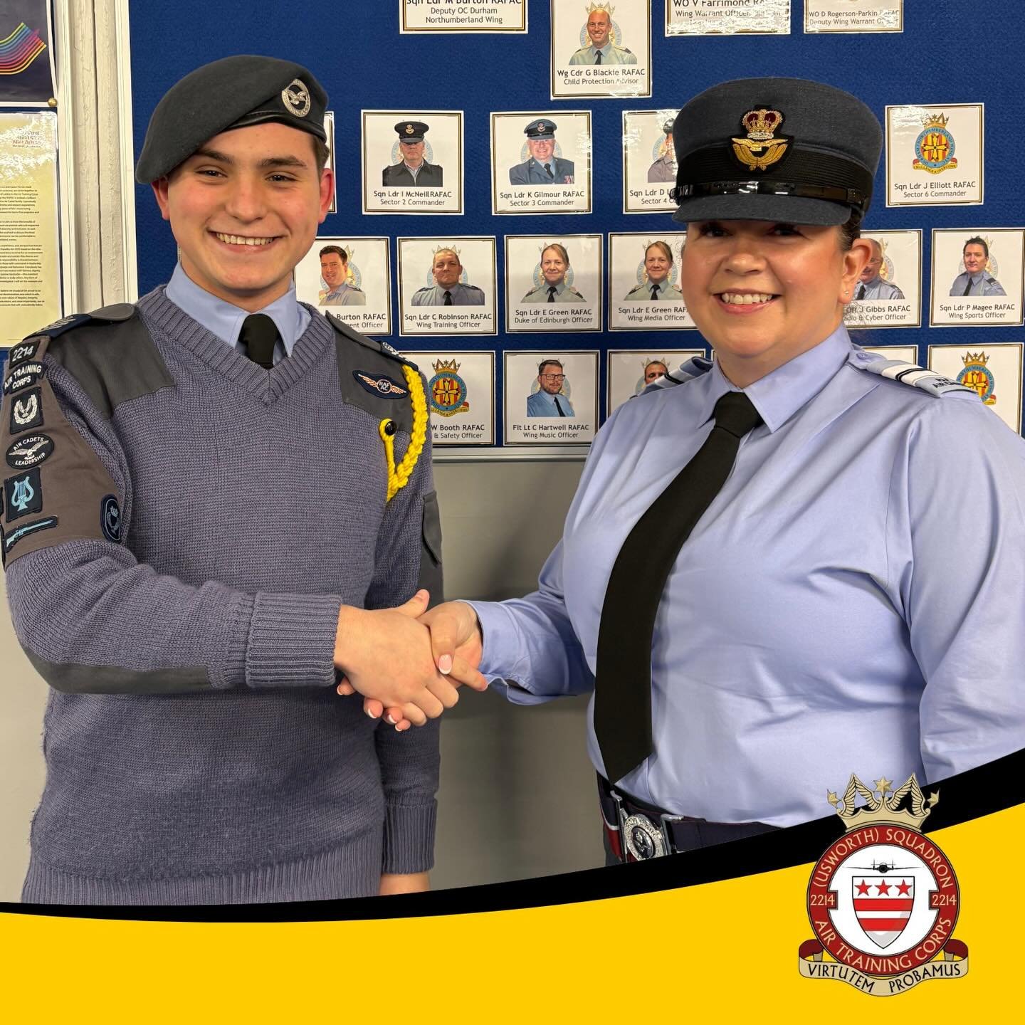 ⬆️ CROWN EARNED AT 2214 👑 

Tonight, there was another new appointment at 2214!
In recognition of his hard work and commitment to the squadron, we said congratulations to Sergeant Hair on his promotion to Flight Sergeant- keep working hard, Flight S