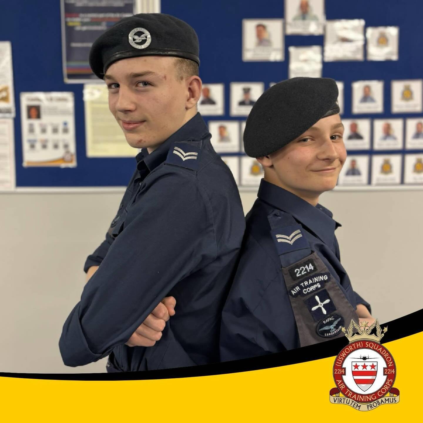 ⬆️ WELCOME TO THE TEAM 🤝

Congratulations to our resident flight sim technicians, Corporal Allan and Corporal Hattersley, who were formally welcomed into our Cadet NCO team last night.

Their new rank slides were presented on final parade by the Off