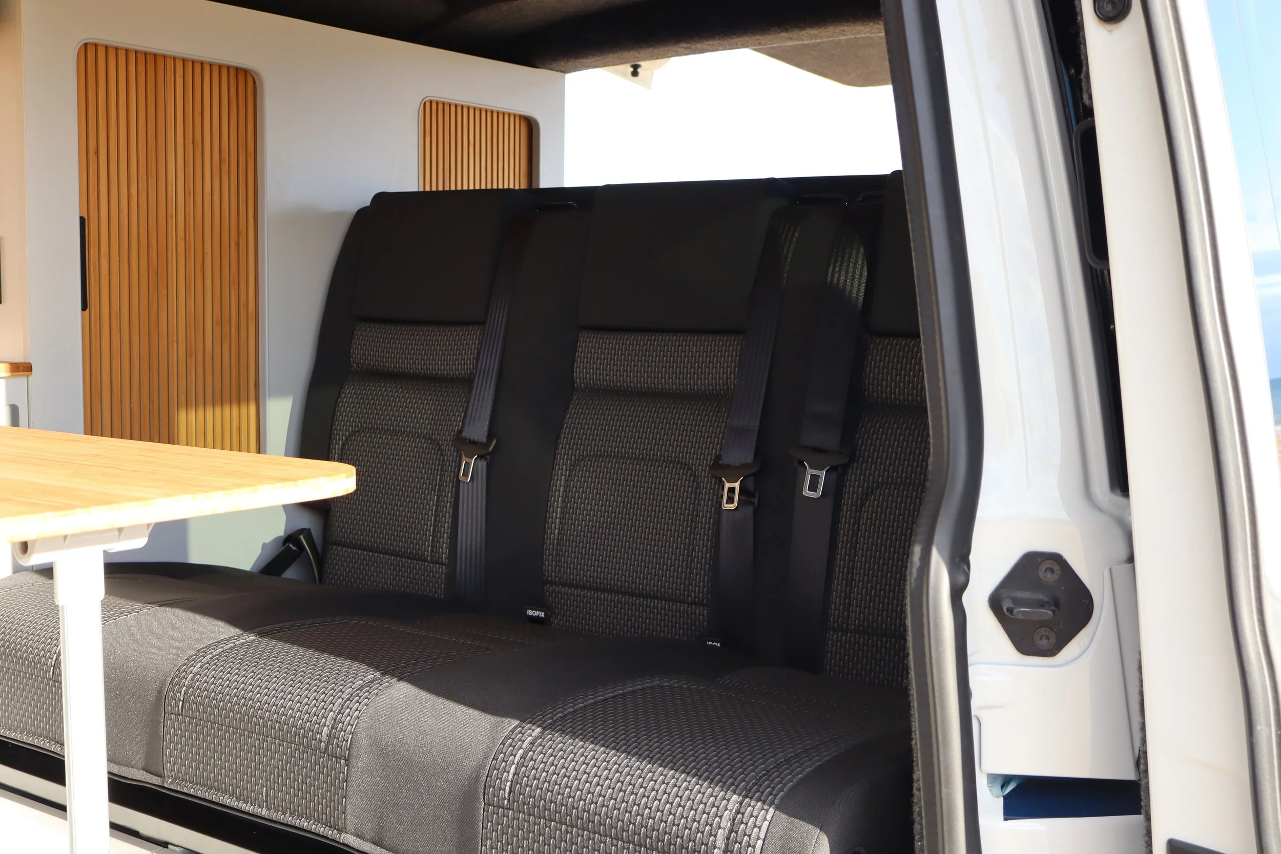 RIB seating for sleeping and taking extra passengers