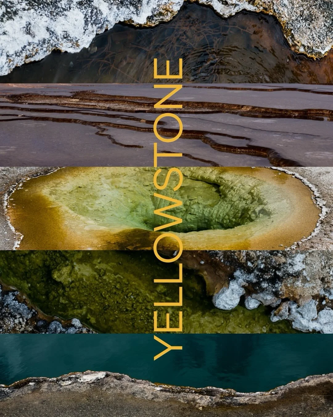 Tones of Yellowstone &bull; The pools in Yellowstone almost look fake. Bright blues, oranges, yellows, and greens that look like someone spilled paint across the ground.

All of it comes from Yellowstone&rsquo;s massive geothermal system. Water seeps