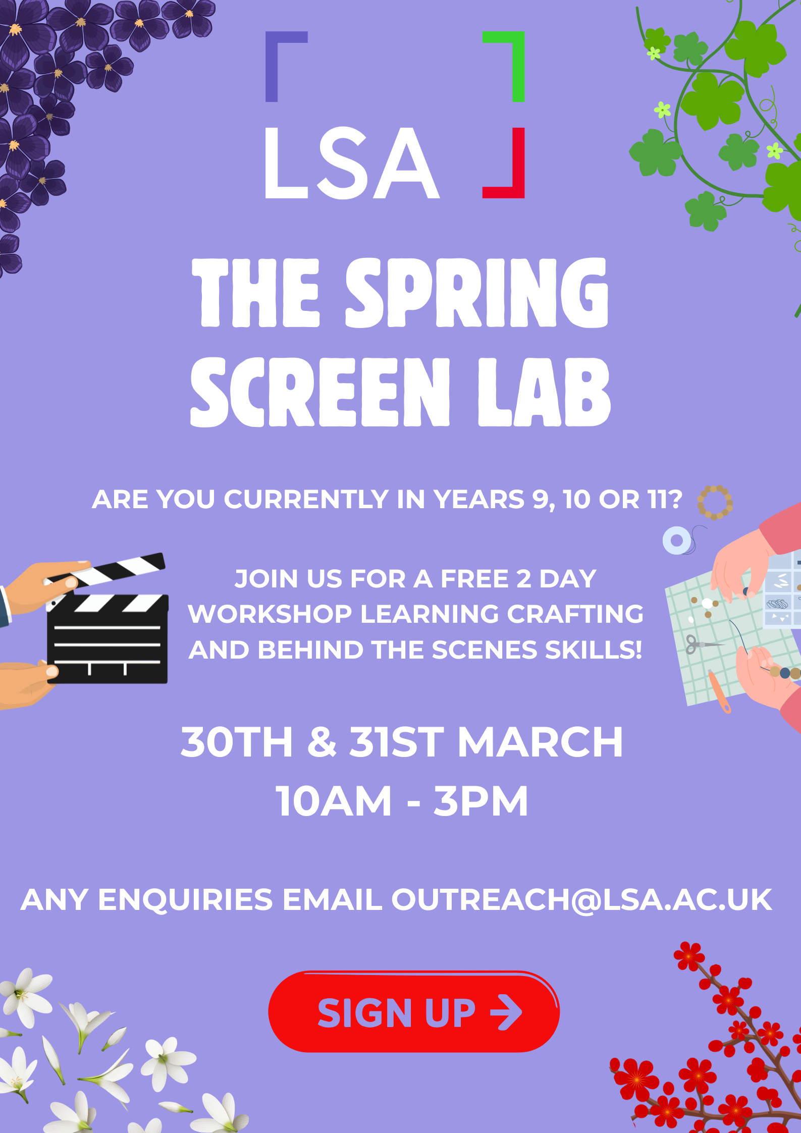 The Spring Screen Lab│FREE TWO DAY BTS WORKSHOP