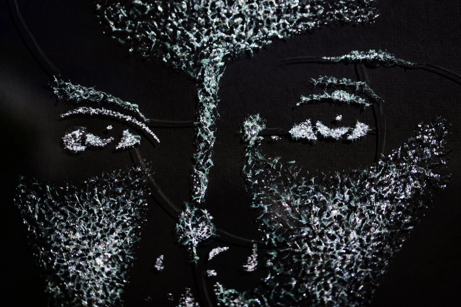 Dreaming_Agnes Buronyi Art_Shattered Glass Art_Details