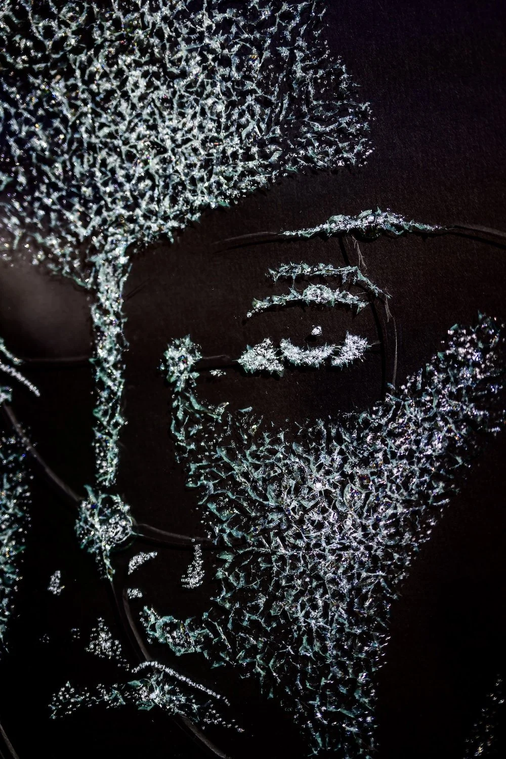 Dreaming_Agnes Buronyi Art_Shattered Glass Art_Details