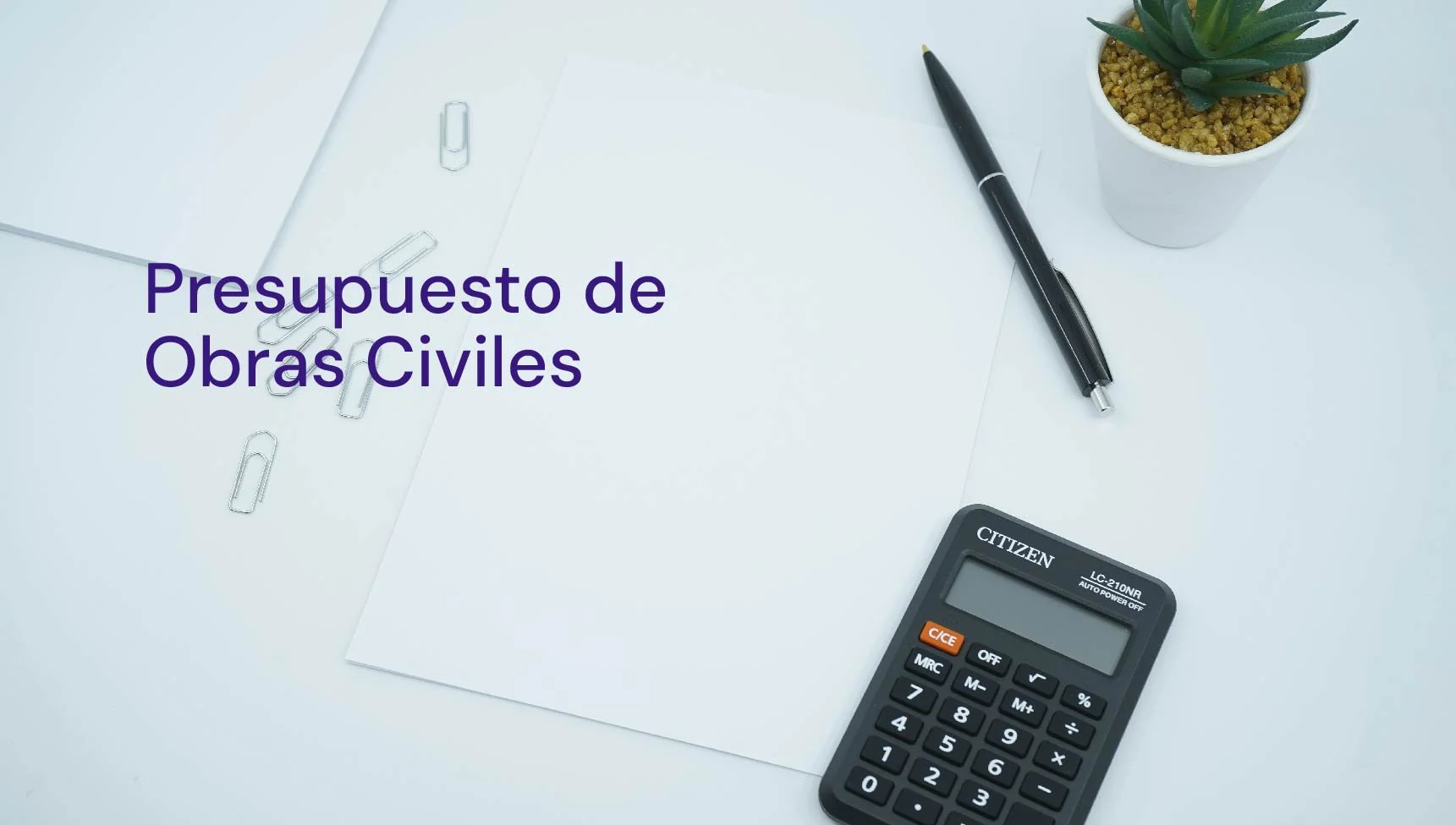 Presupuesto de obras civiles