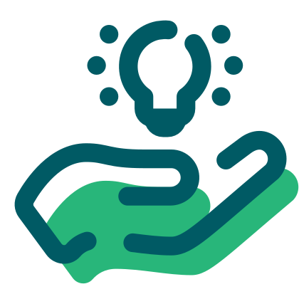 A stylized icon of a spoon with a leaf, representing food or cooking.
