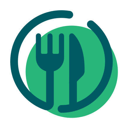 Green and blue globe with the letters 'JD' in the center