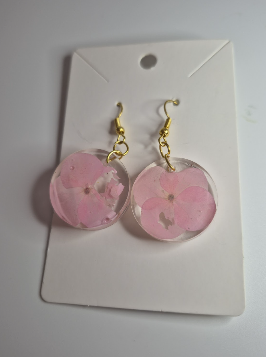 Pressed Petal Drop Earrings