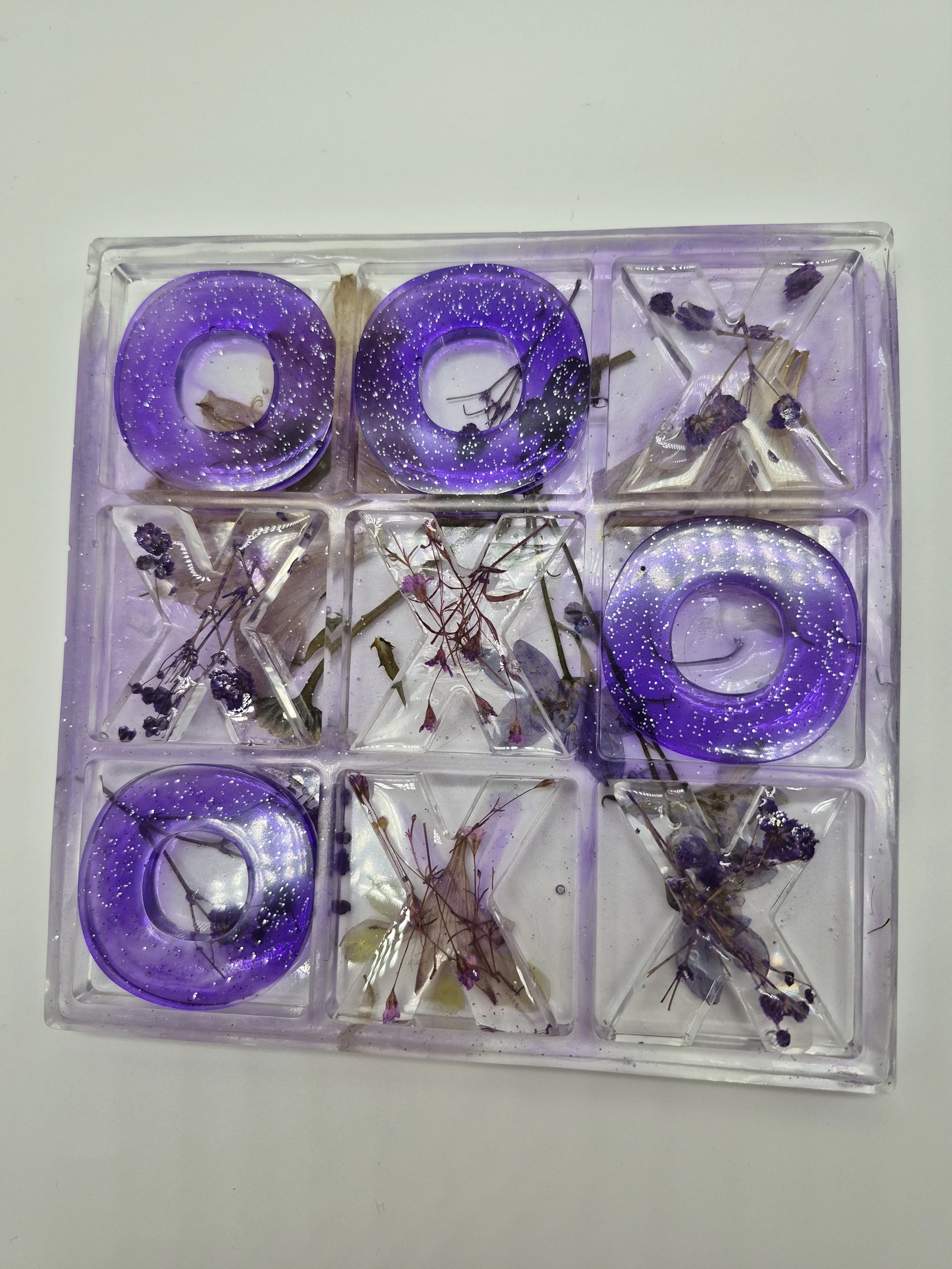 Pressed Flower Tic Tac Toe