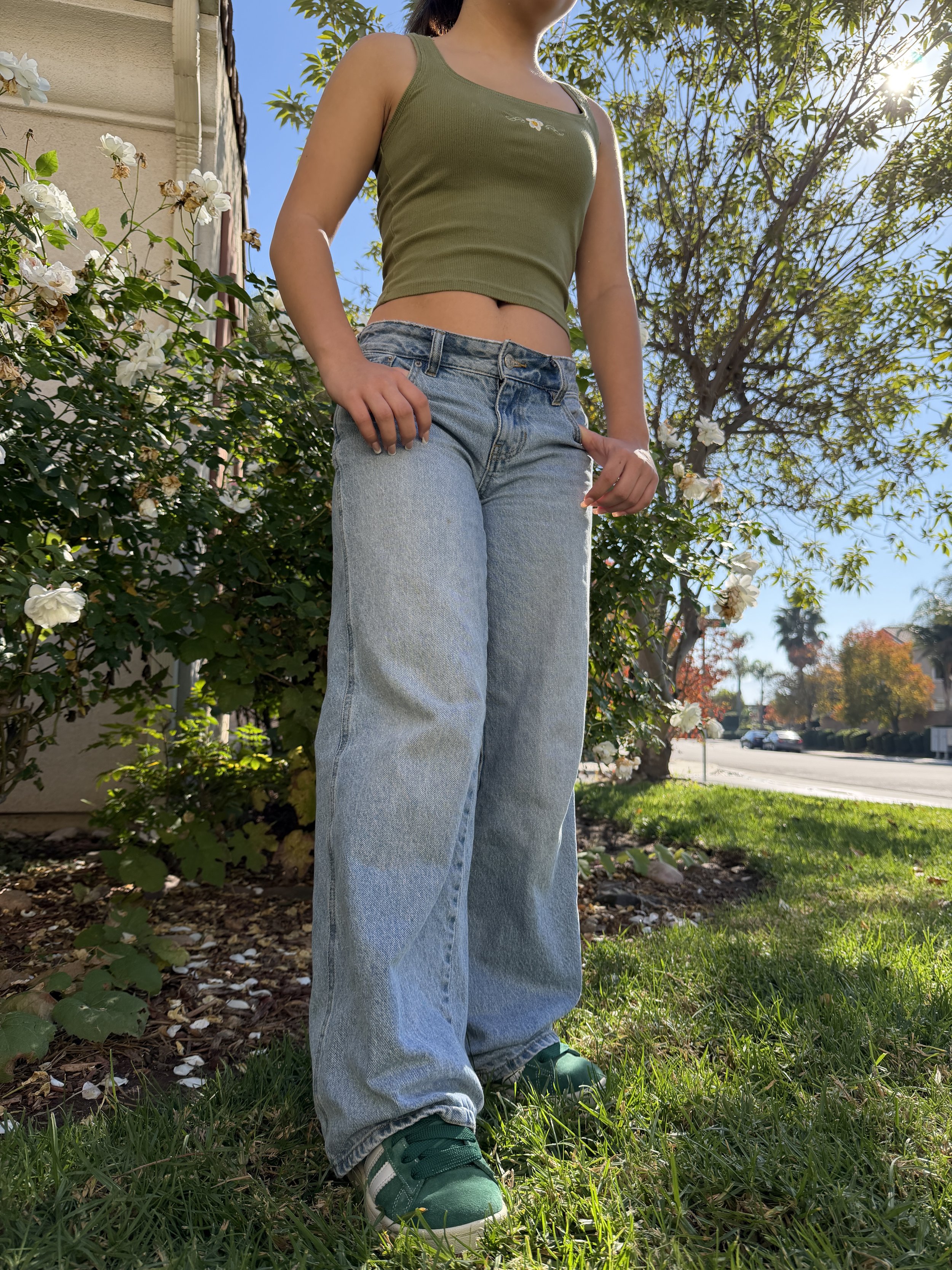Green Floral Tank 1.1.JPG