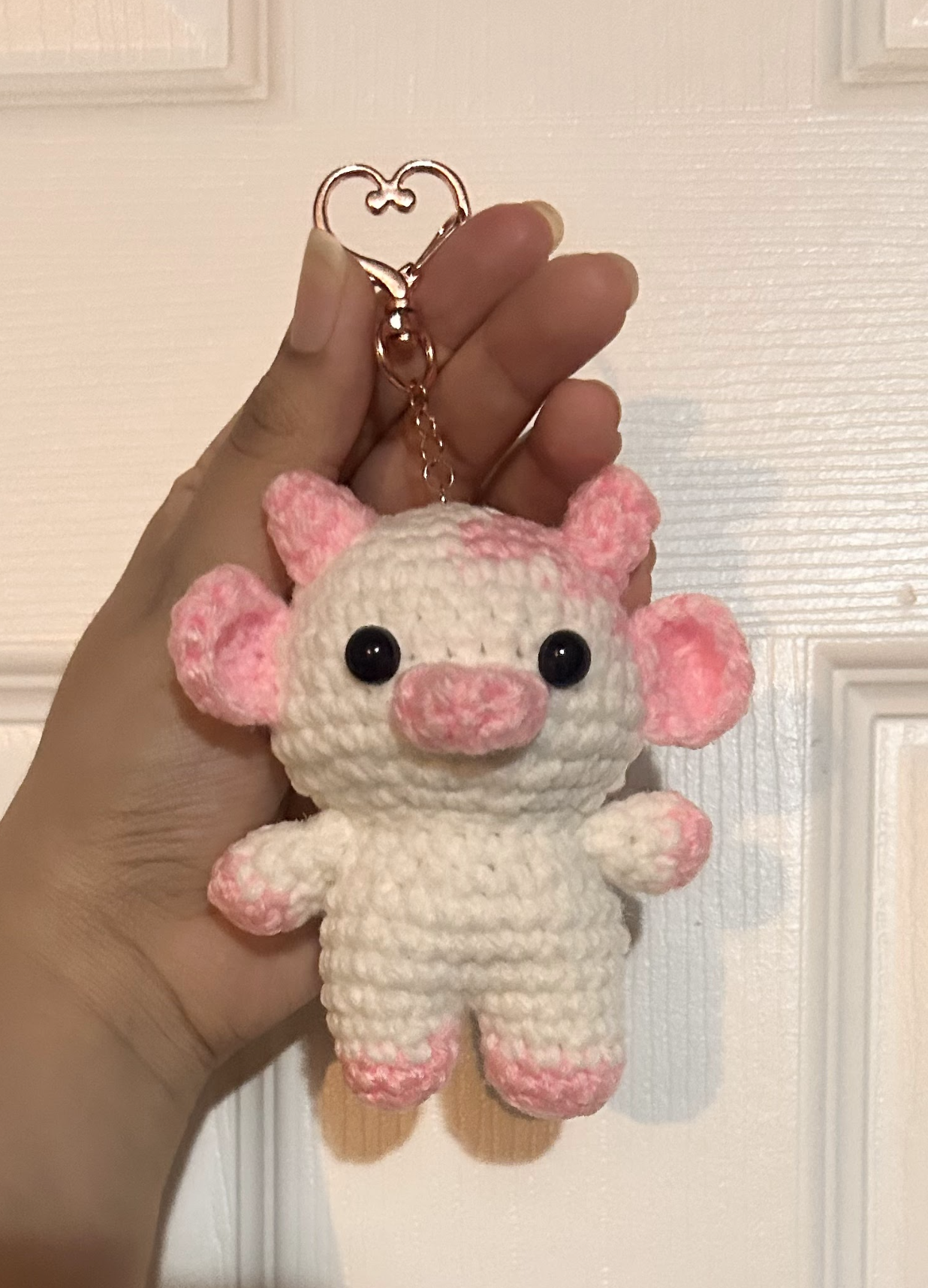Crochet Keychain Cow