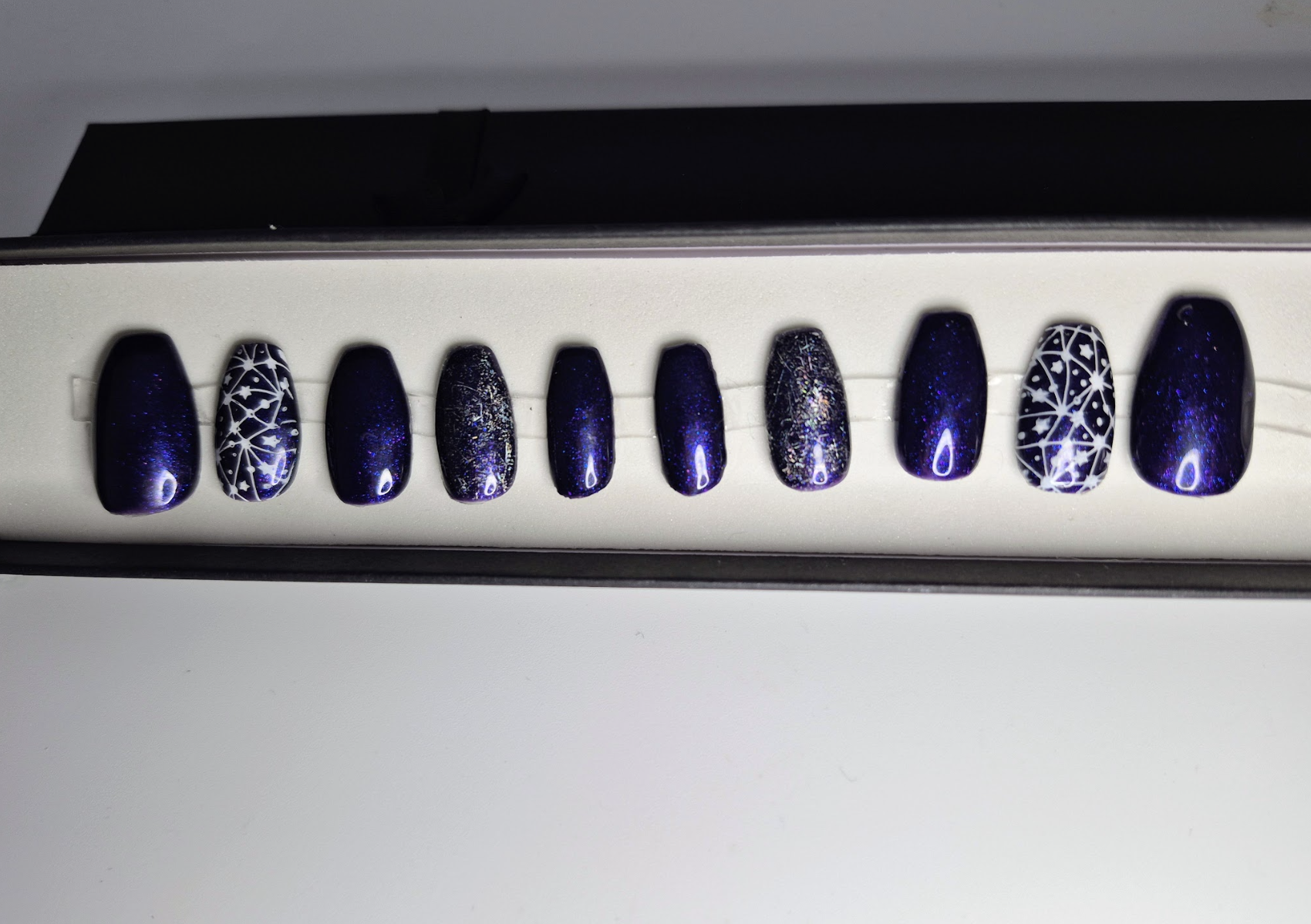 Midnight Stardust Press-On Nails