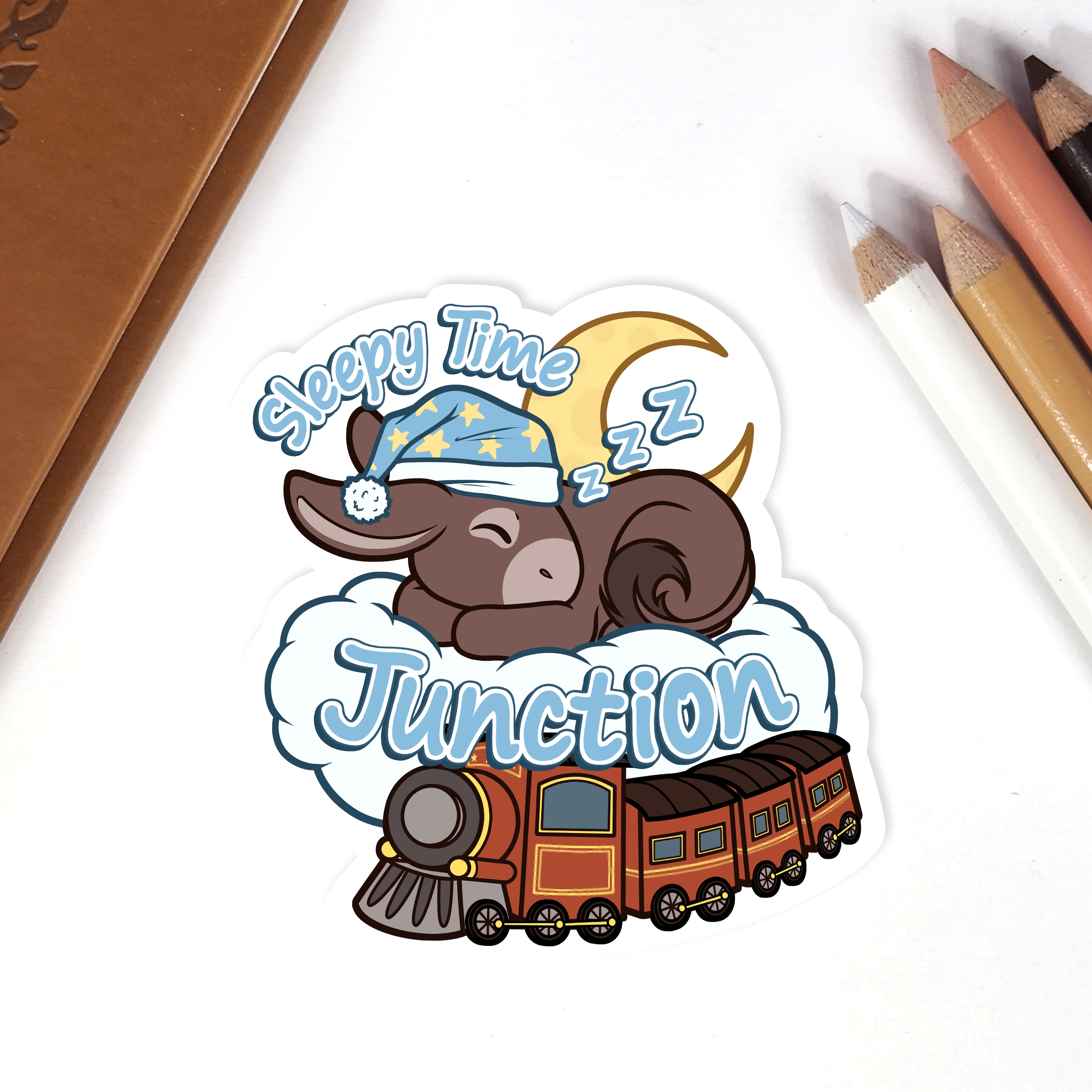 Sleepy Time Junction Sticker