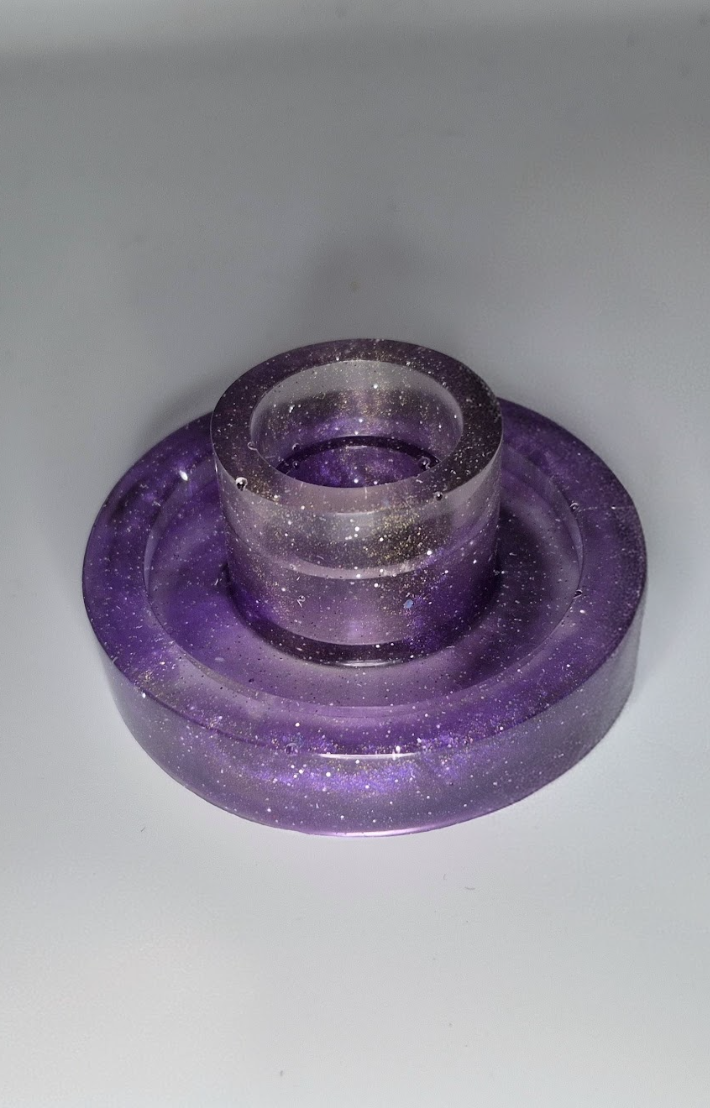 Glitter Swirl Candle Holder