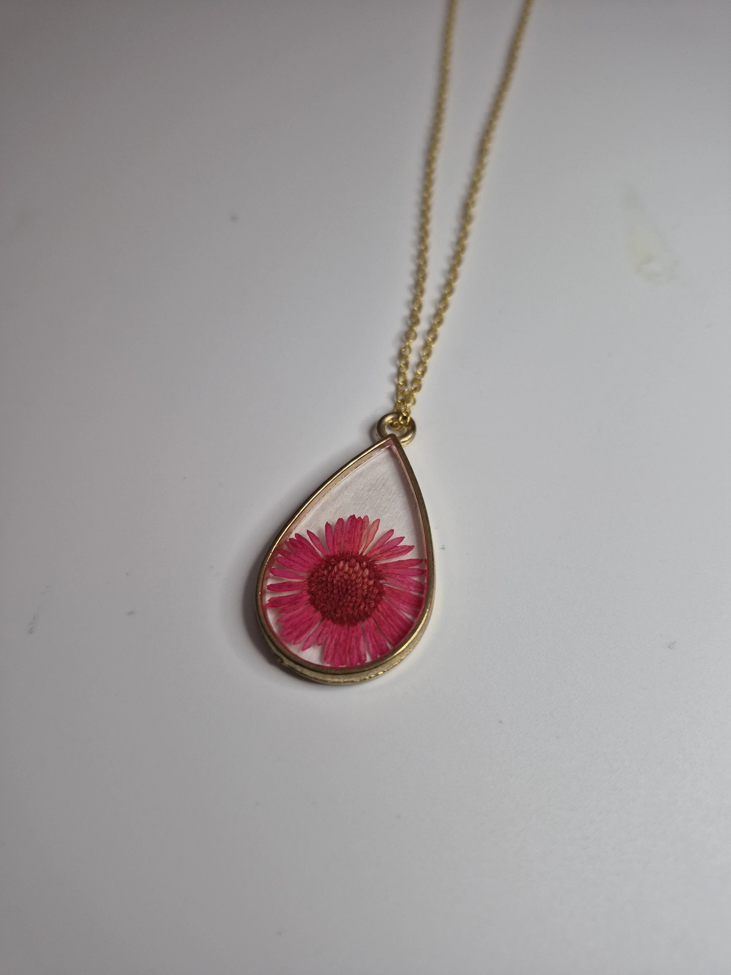 Floral Teardrop Necklace