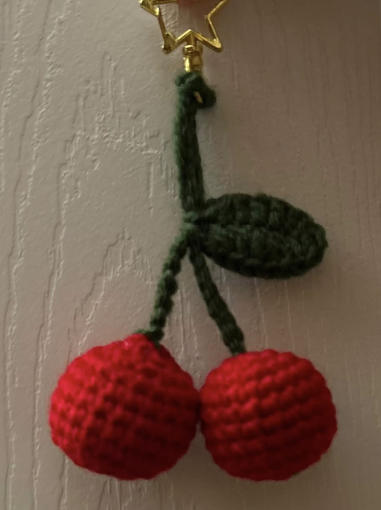 Crochet Cherry Keychains