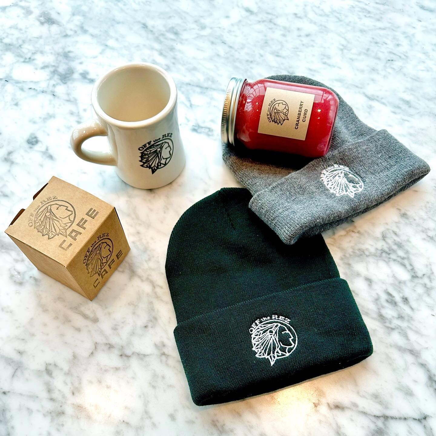 We got you if you&rsquo;re in need of some holiday gifts! Come by Off the Rez Cafe (open Tues-Sun 10am-5pm) for OTR mugs, beanies, handmade jams/curds or gift boxes of our house made cedar blackberry tea! Limited quantities available while they last 