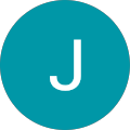 Teal circle with a white letter "J" in the center.