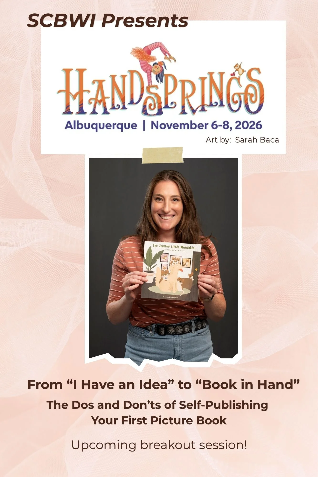 Event flyer for SCBWI Handsprings Fall Conference on November 7, 2026.