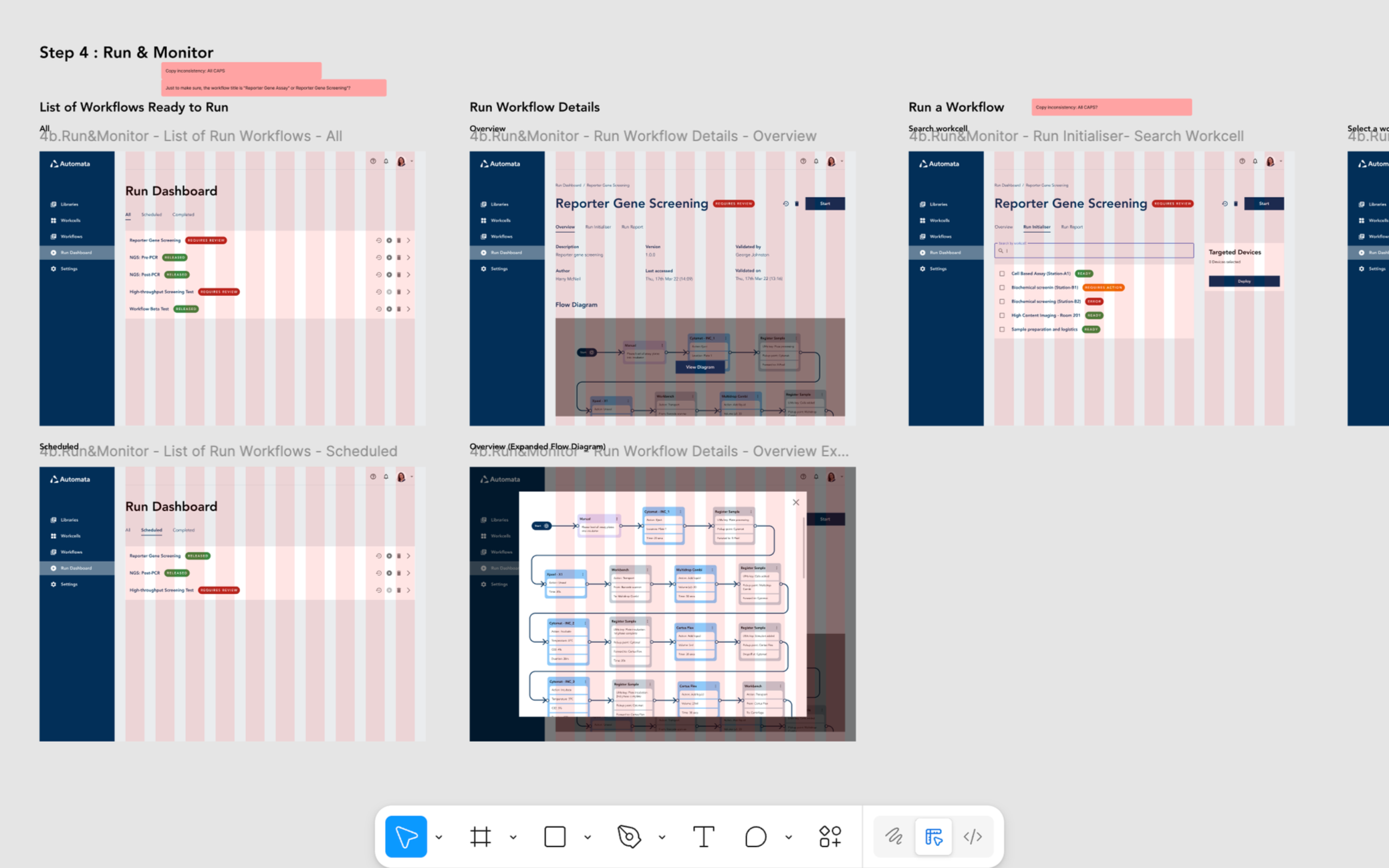 Screenshot of variations of desktop