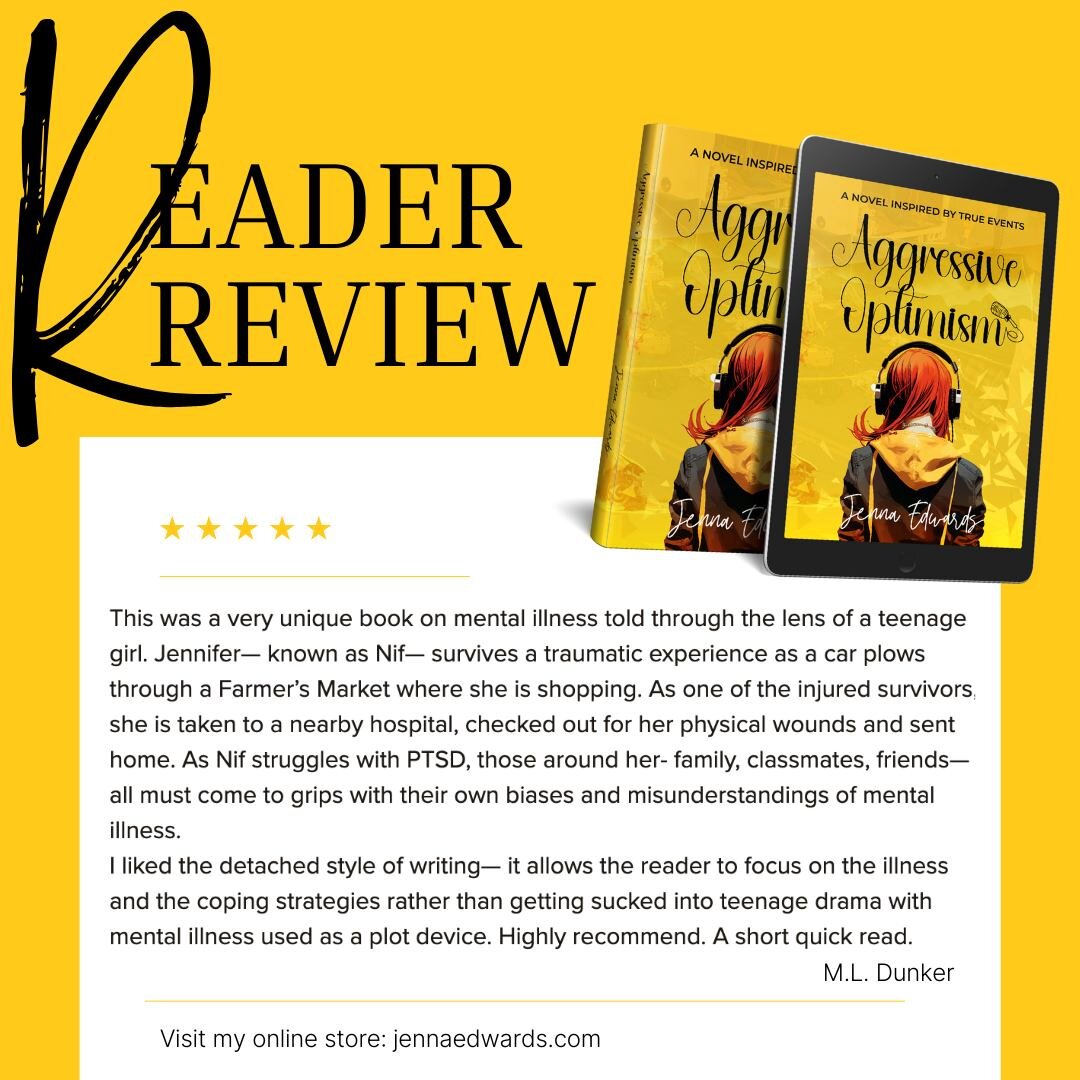🌟 A Big Thank You to M.L. Dunker! 📚💛

I'm incredibly humbled by your thoughtful review of Aggressive Optimism. I appreciate seeing how the story resonated with you and how you liked the unique approach to mental illness.

Thank you for recognizing