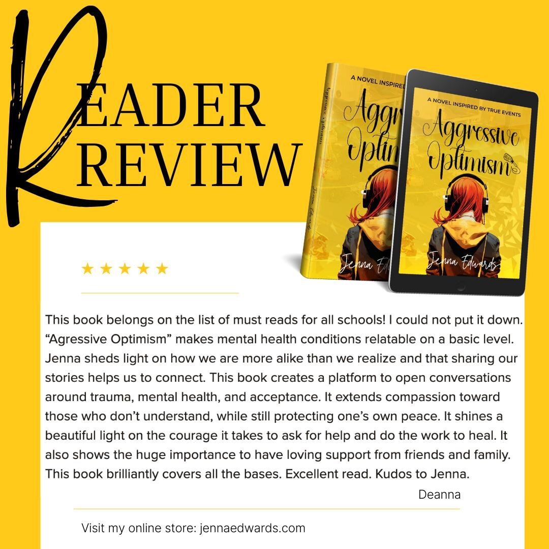 🌟 A Heartfelt Thank You to Deanna's Wellness Nook ! 📚💛

Deanna, your review of Aggressive Optimism truly touches my heart. Your words capture the essence of what I hoped to achieve with this book &ndash; creating relatable narratives that spark im