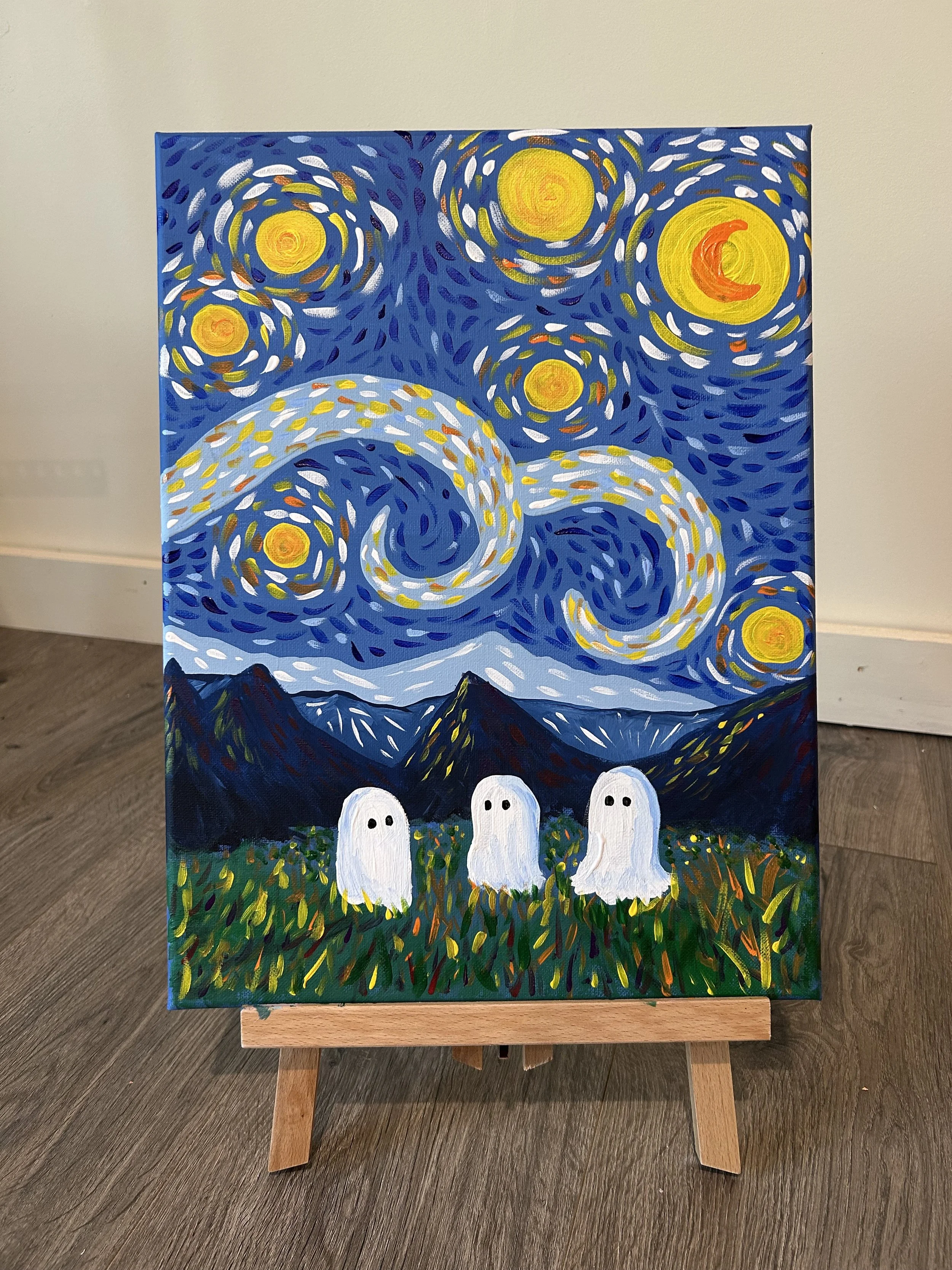 Paint n Sip: 3 Ghosts on a Starry Night