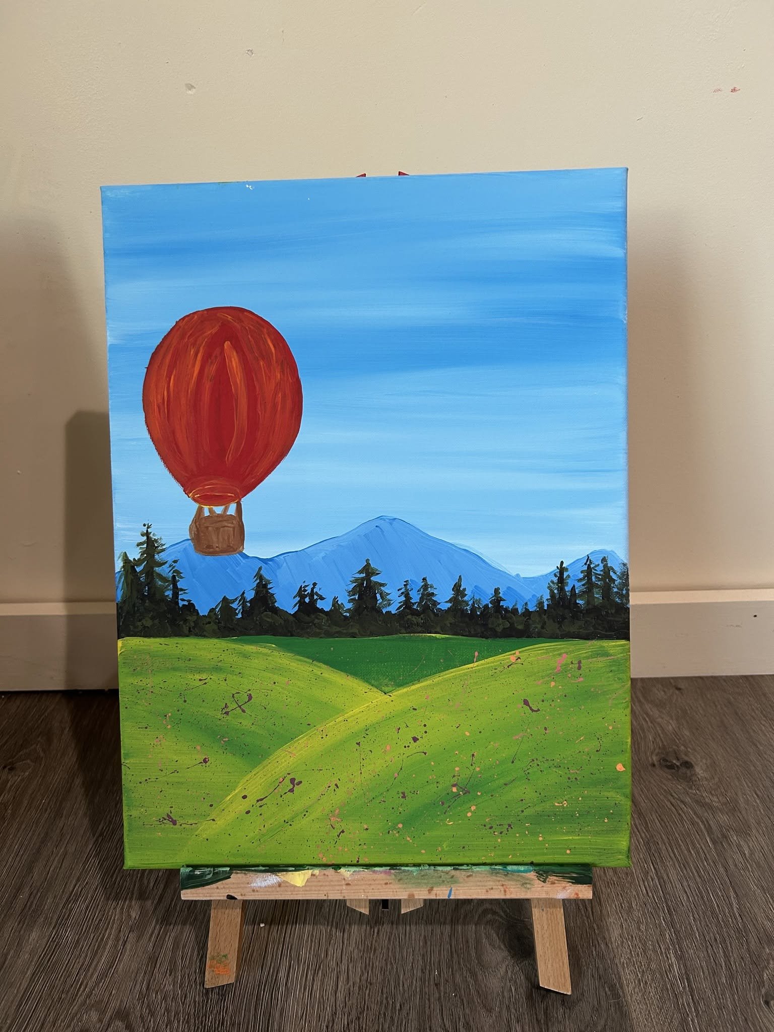 Paint n Sip: Hot Air Balloon on Summer Landscape