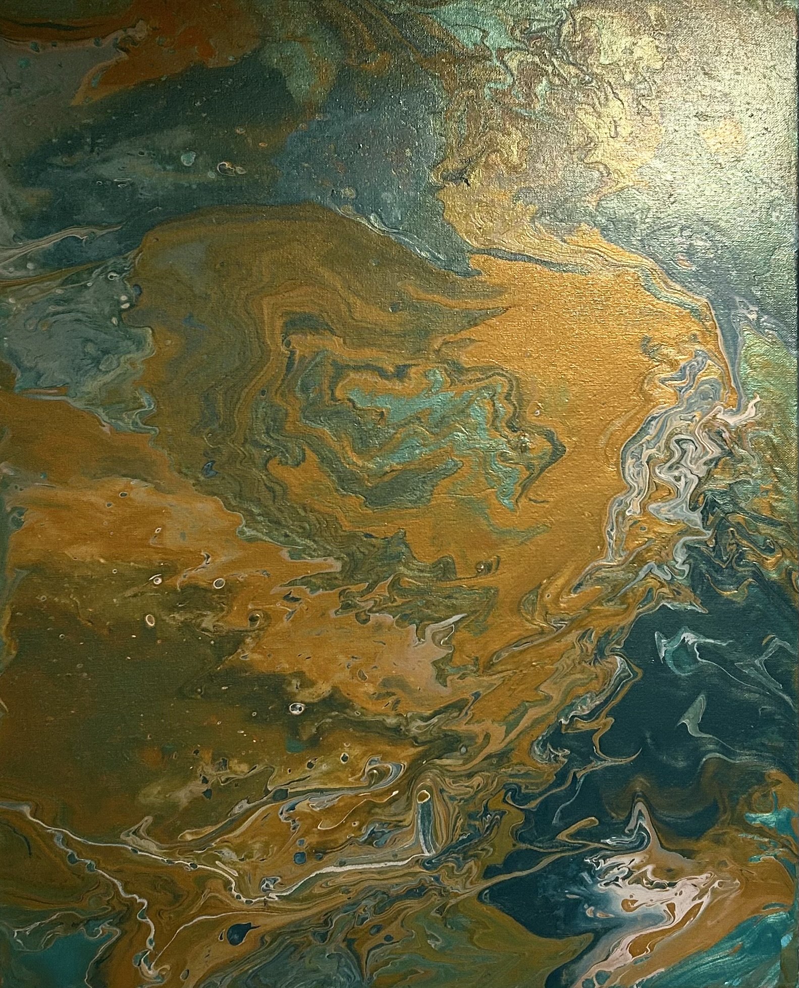 Gallantly Green & Gold - Original Painting 1