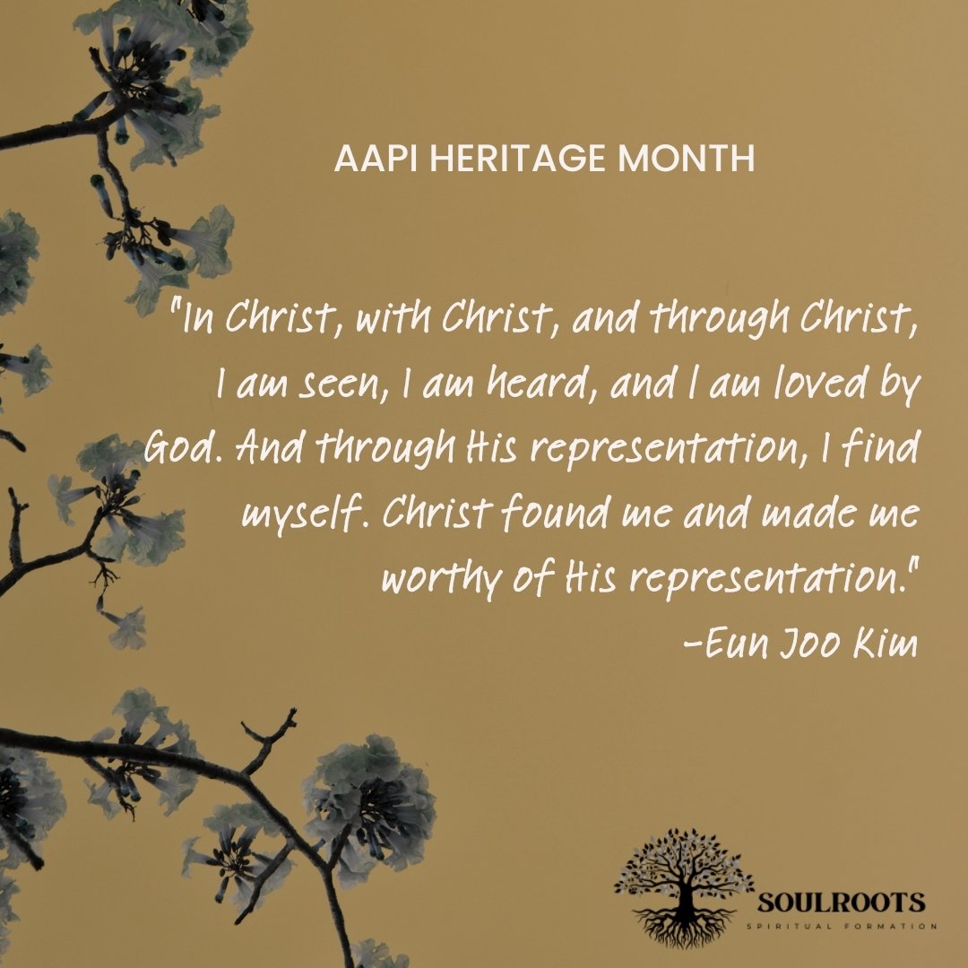 &quot;In Christ, with Christ, and through Christ, I am seen, I am heard, and l am loved by God. And through His representation, I find myself. Christ found me and made me worthy of His representation.&quot;
~ Eun Joo Kim

From &quot;Just Like Me&quot