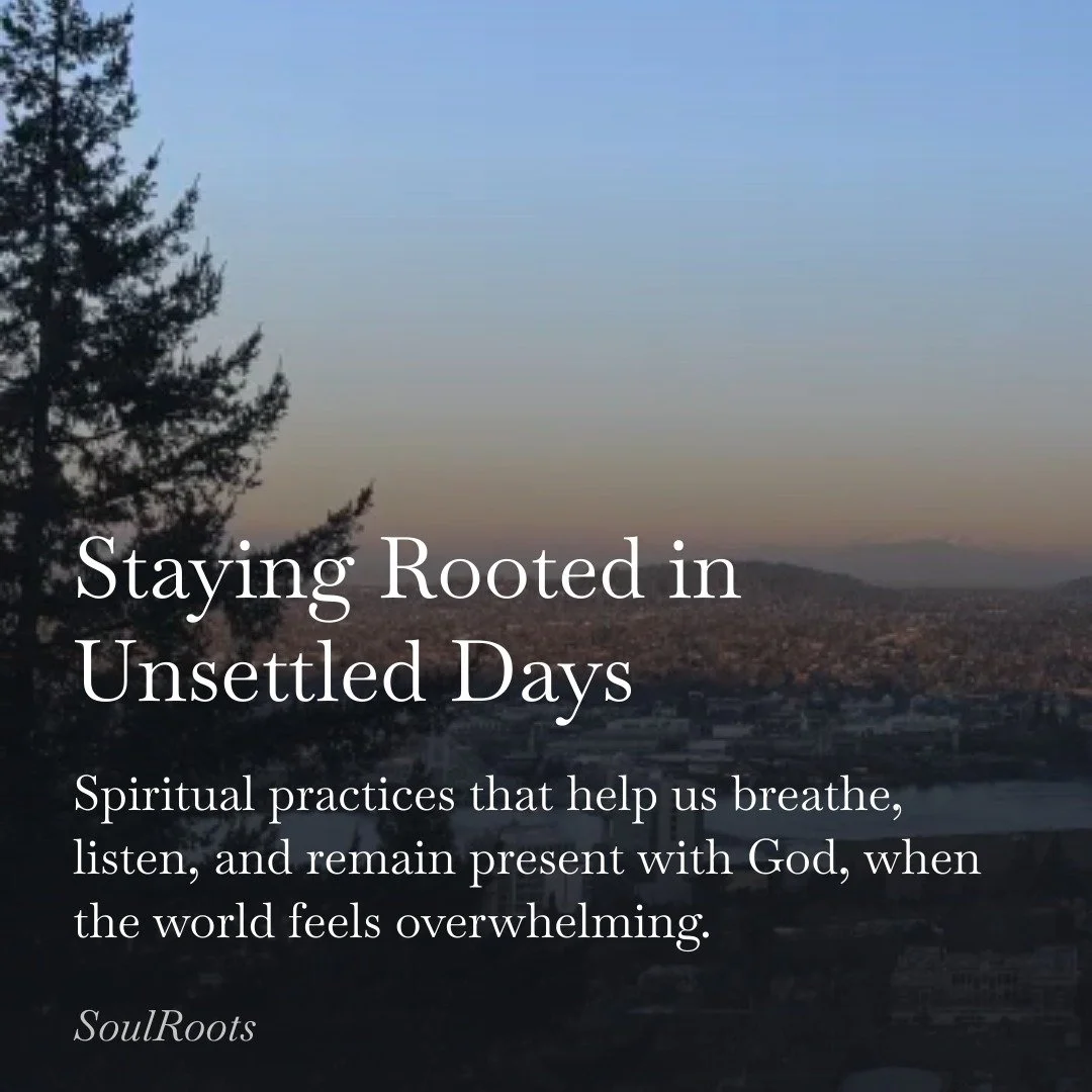 We are living in anxious times.
Violence, fear, and uncertainty are shaping our days, and many of us are carrying more than we realize.

In moments like this, soul care is not optional. It is how we stay rooted, present, and faithful.

This article r