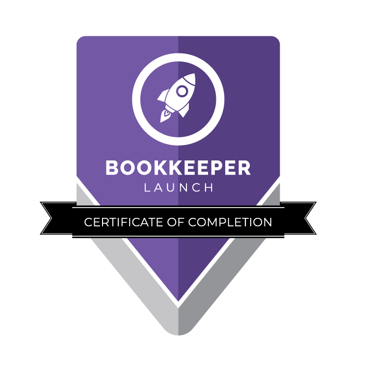 Bookkeeper Launch Certification of Completion Badge