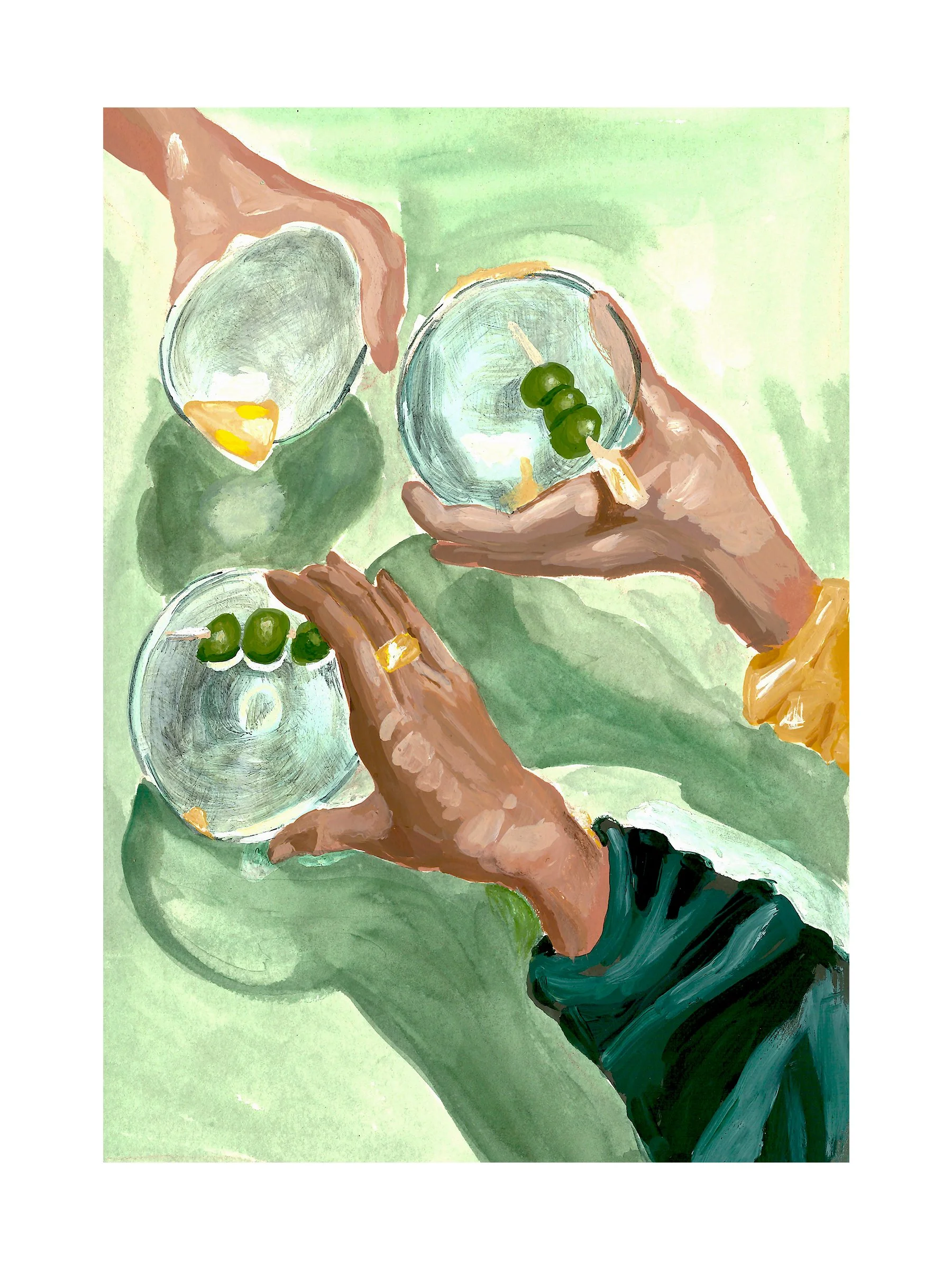 Martini Toast Print - Multiple sizes