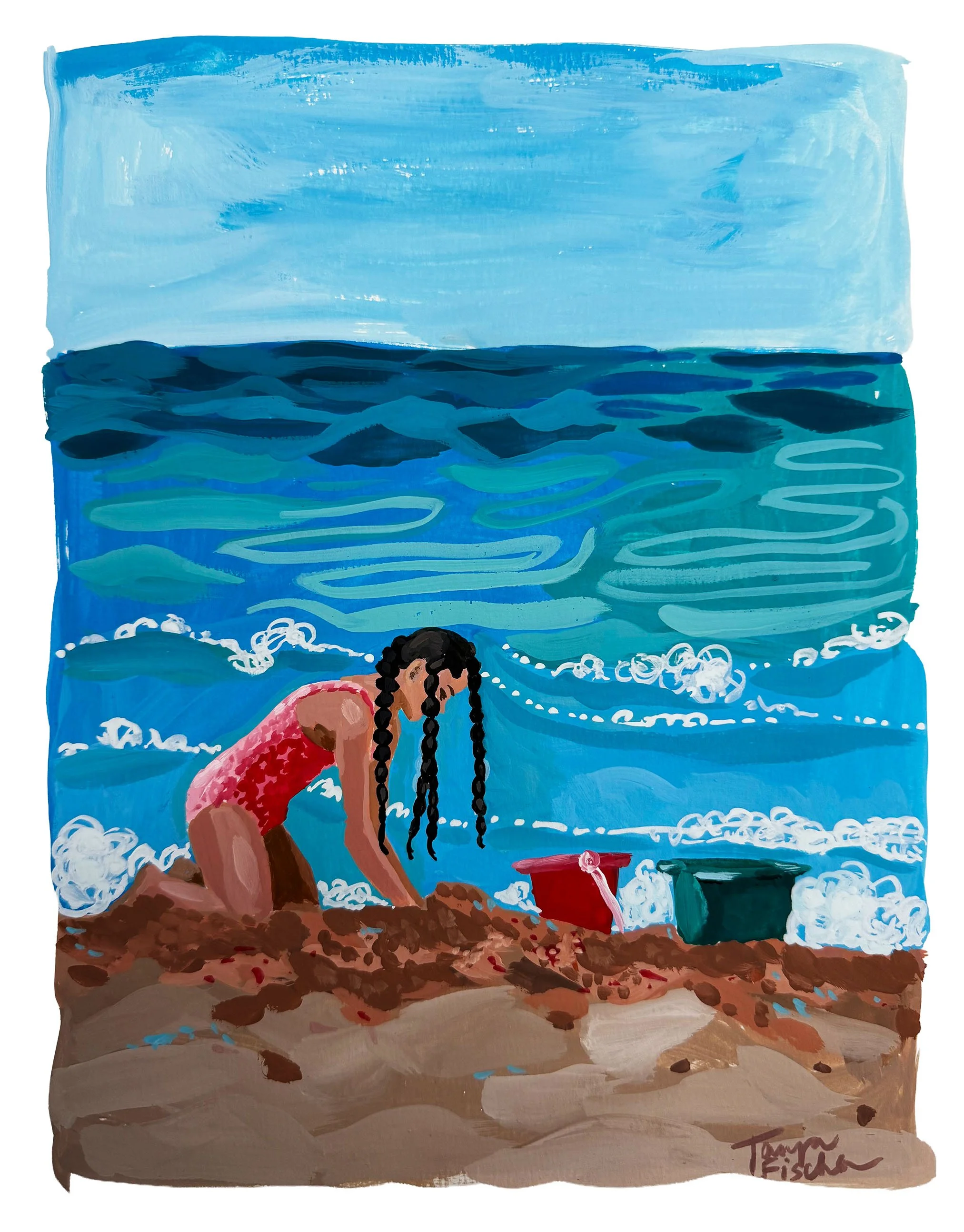 Girl on beach with bubble braids.jpg