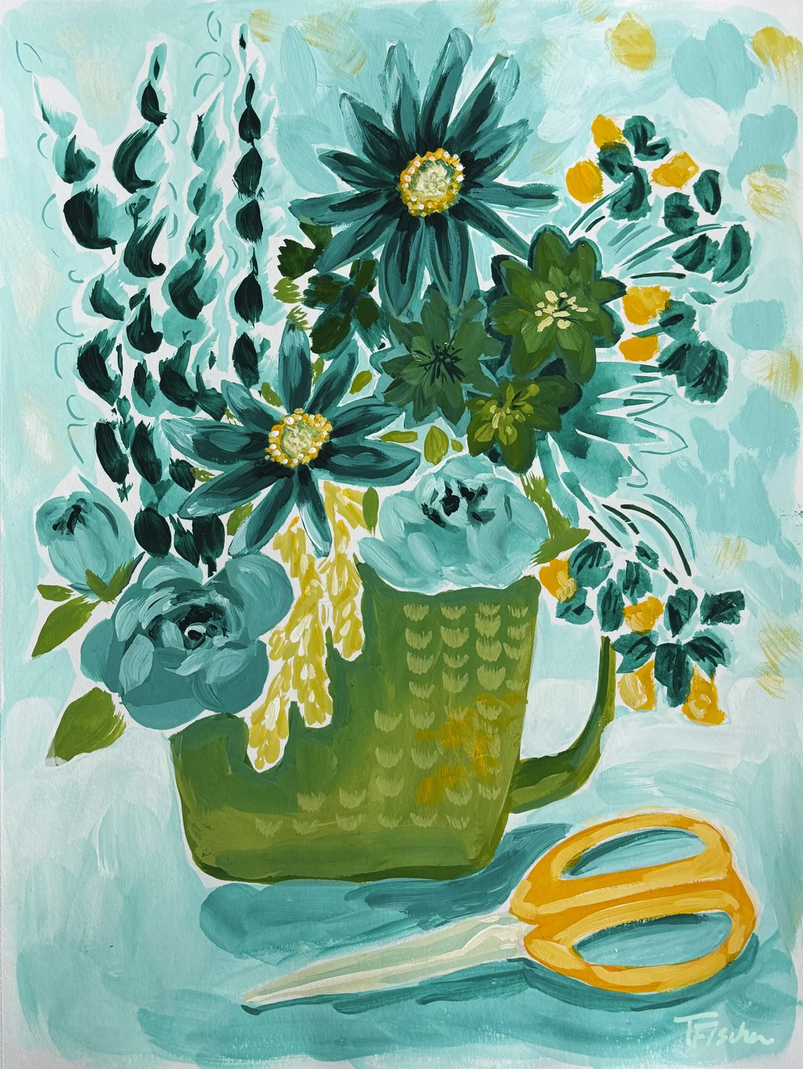 Green Floral w Yellow Snips.jpg