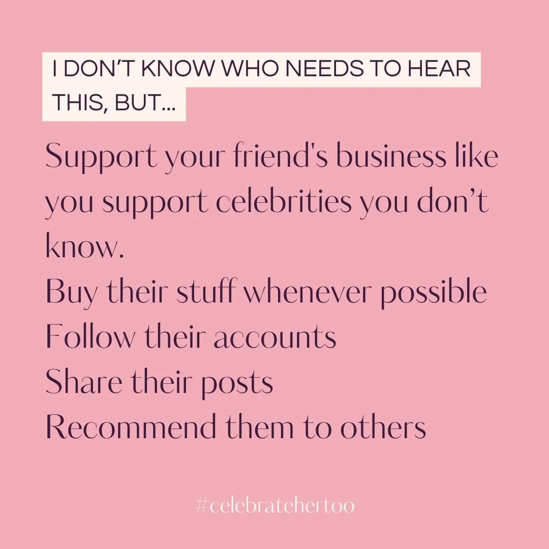 If your friend owns her own business...this is what supporting her looks like. 🩷

#celebratehertoo