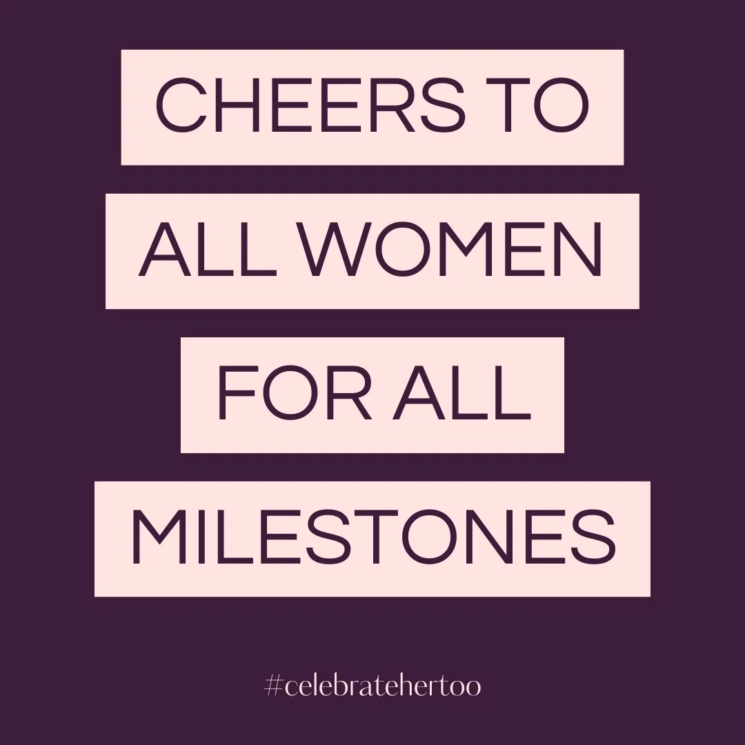WELCOME TO CELEBRATEHERTOO!
.
Our motto? CHEERS TO ALL WOMEN FOR ALL MILESTONES.
.
Because let&rsquo;s face it - we live in a society that tends to celebrate SOME achievements more than others.
.
Don&rsquo;t get us wrong - we&rsquo;re all for celebra