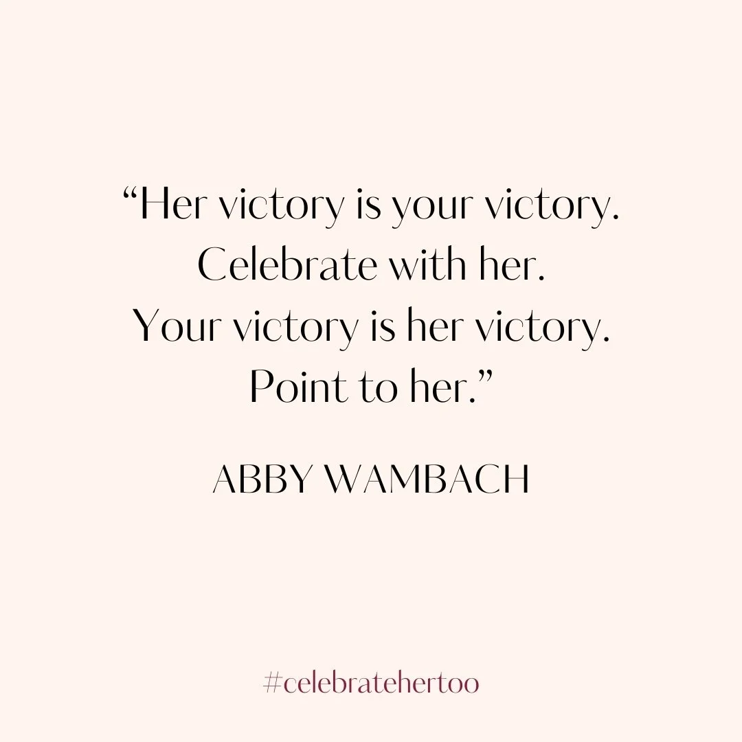 Celebrate each other's victories!⠀🙌👑⠀​​​​​​⁣@abbywambach

​​​​​​​​​​​​​​Who is an inspiration to you? Tag her in the comments to cheer her on!
.
.
.
#celebratehertoo