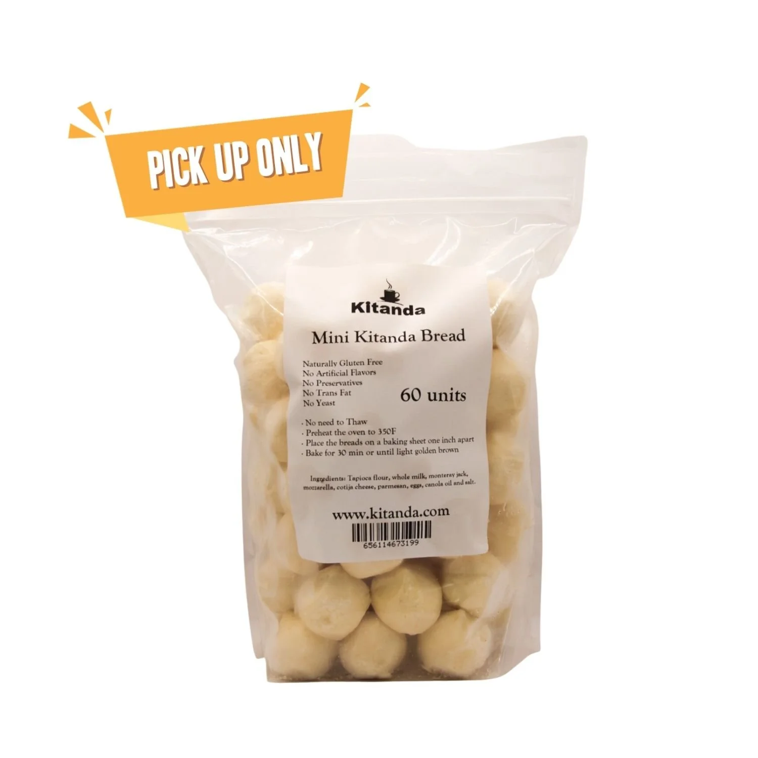 Kitanda Mini Pão de Queijo - (60 unidades) - Pick Up Only — Kitanda