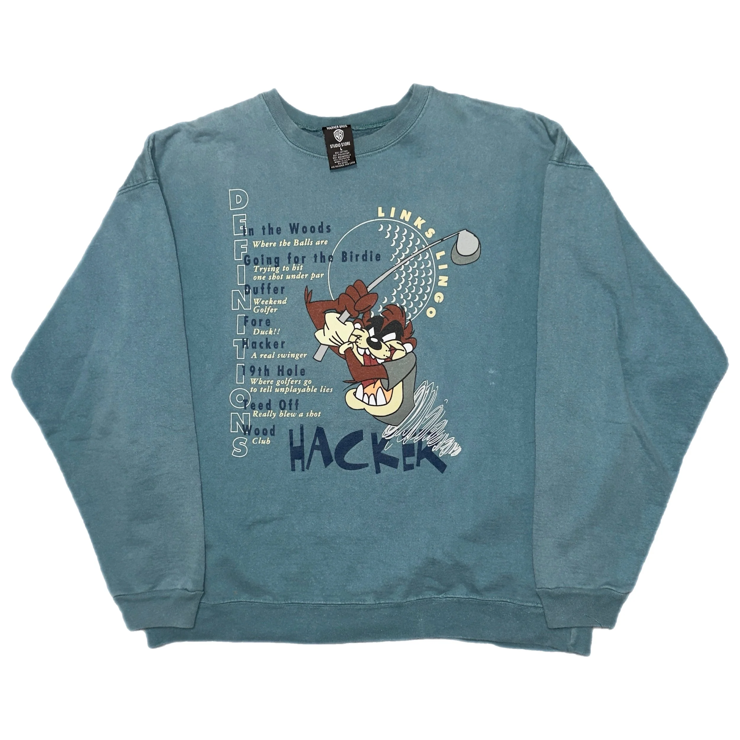 Vintage 90s Looney Tunes Taz Golf Crewneck Size M/L